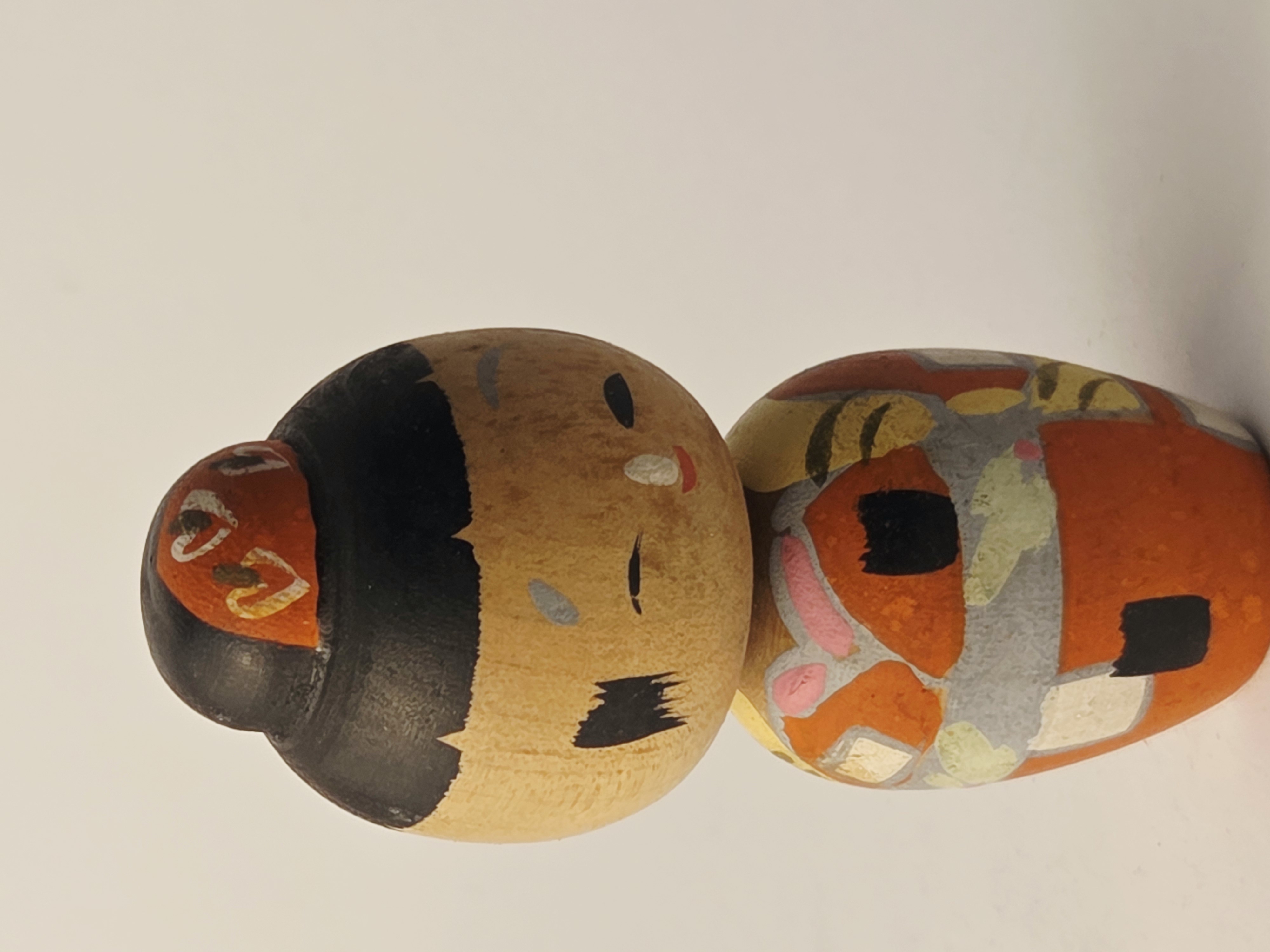 Tradicinė vintage japoniška Kokeshi medinė lėlė