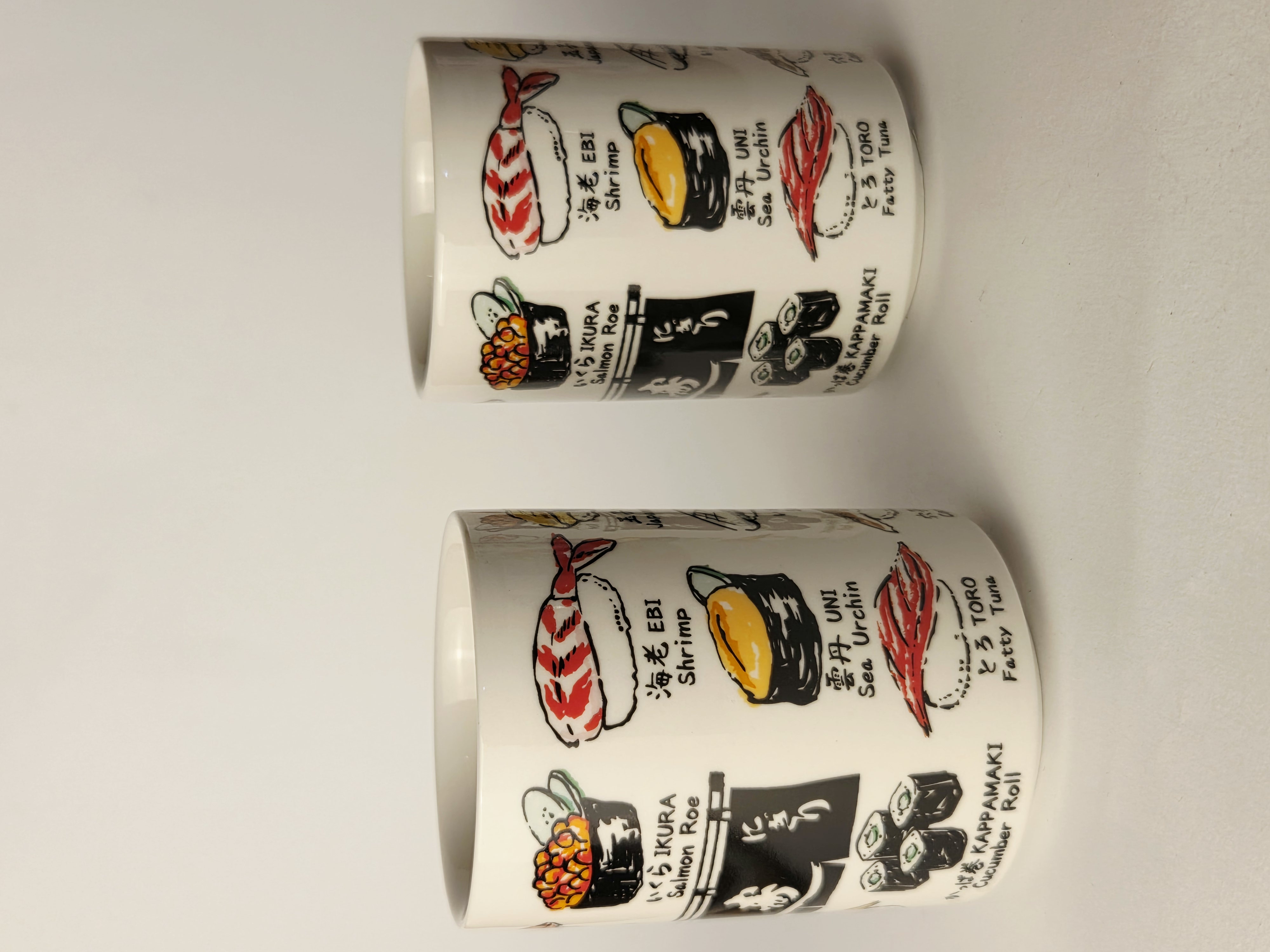 Sushi tematikos puodelis
