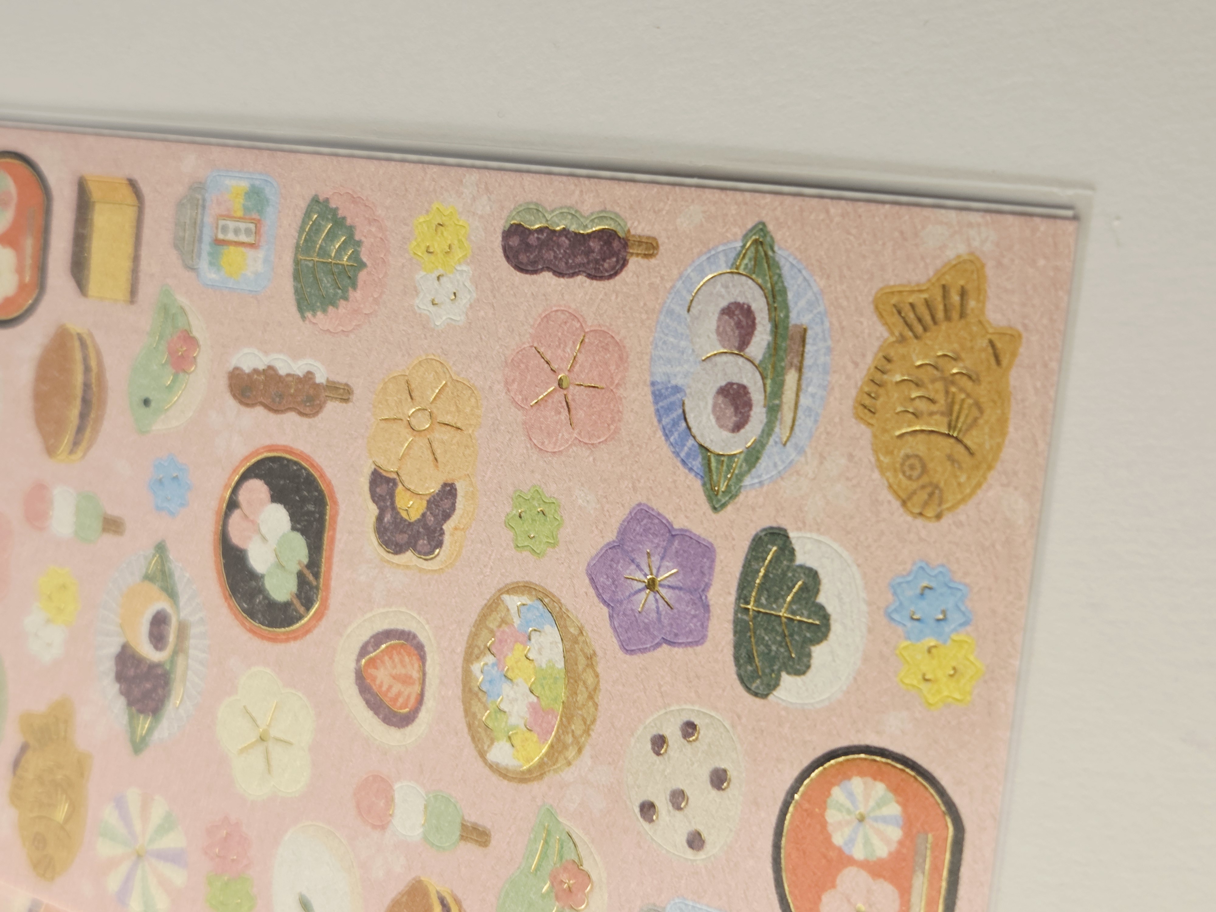 Japoniški washi lipdukai „Sticker Selection“ – Tradiciniai japoniški saldumynai