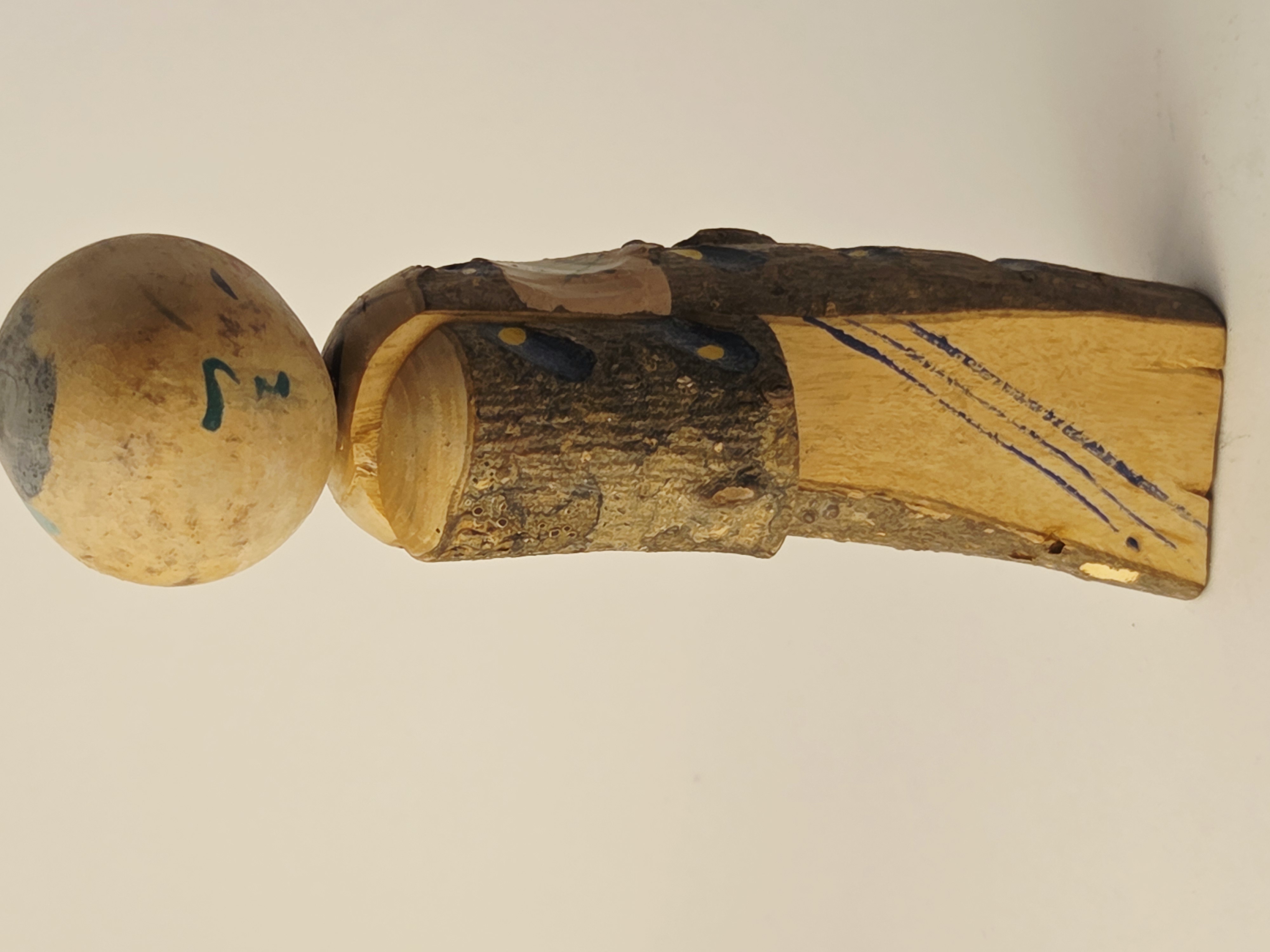 Tradicinė vintage japoniška Kokeshi medinė lėlė