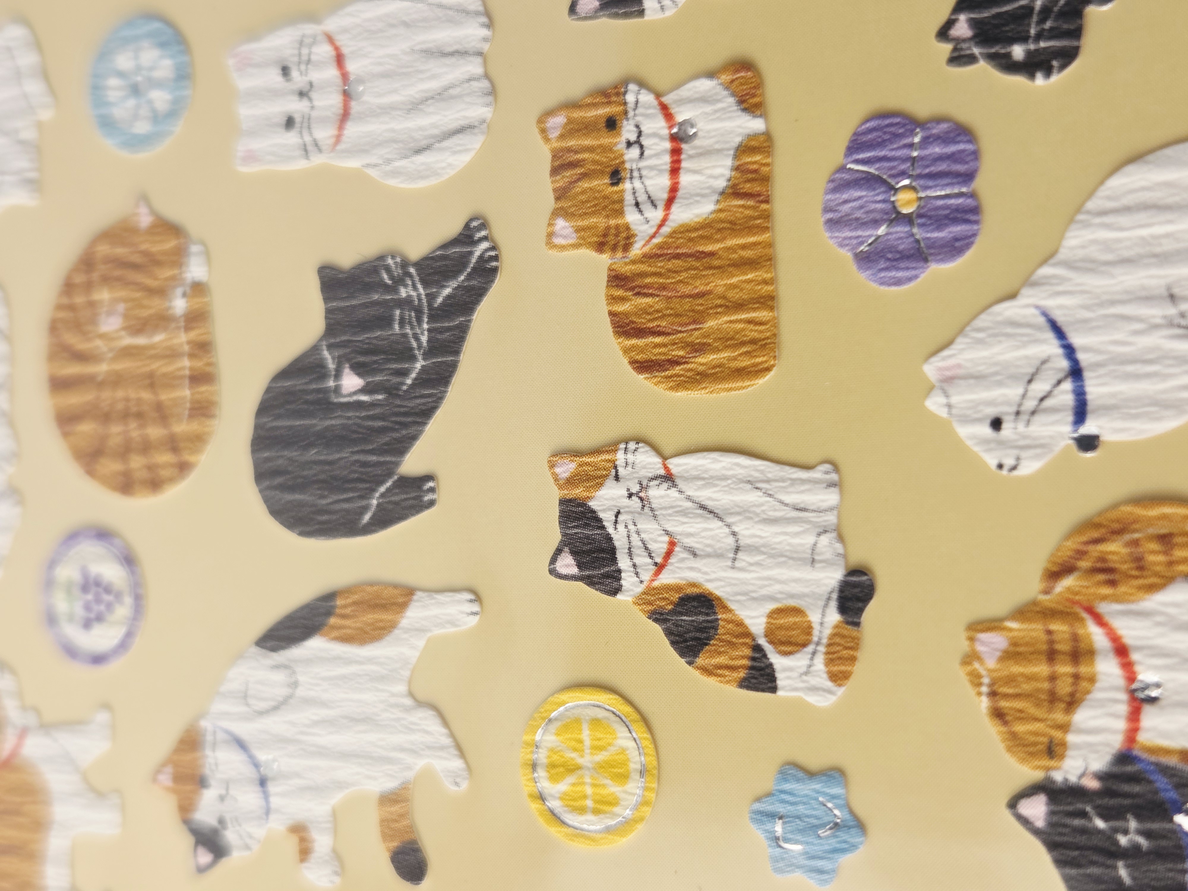 Japoniški washi lipdukai „Sticker Selection“ – Katės