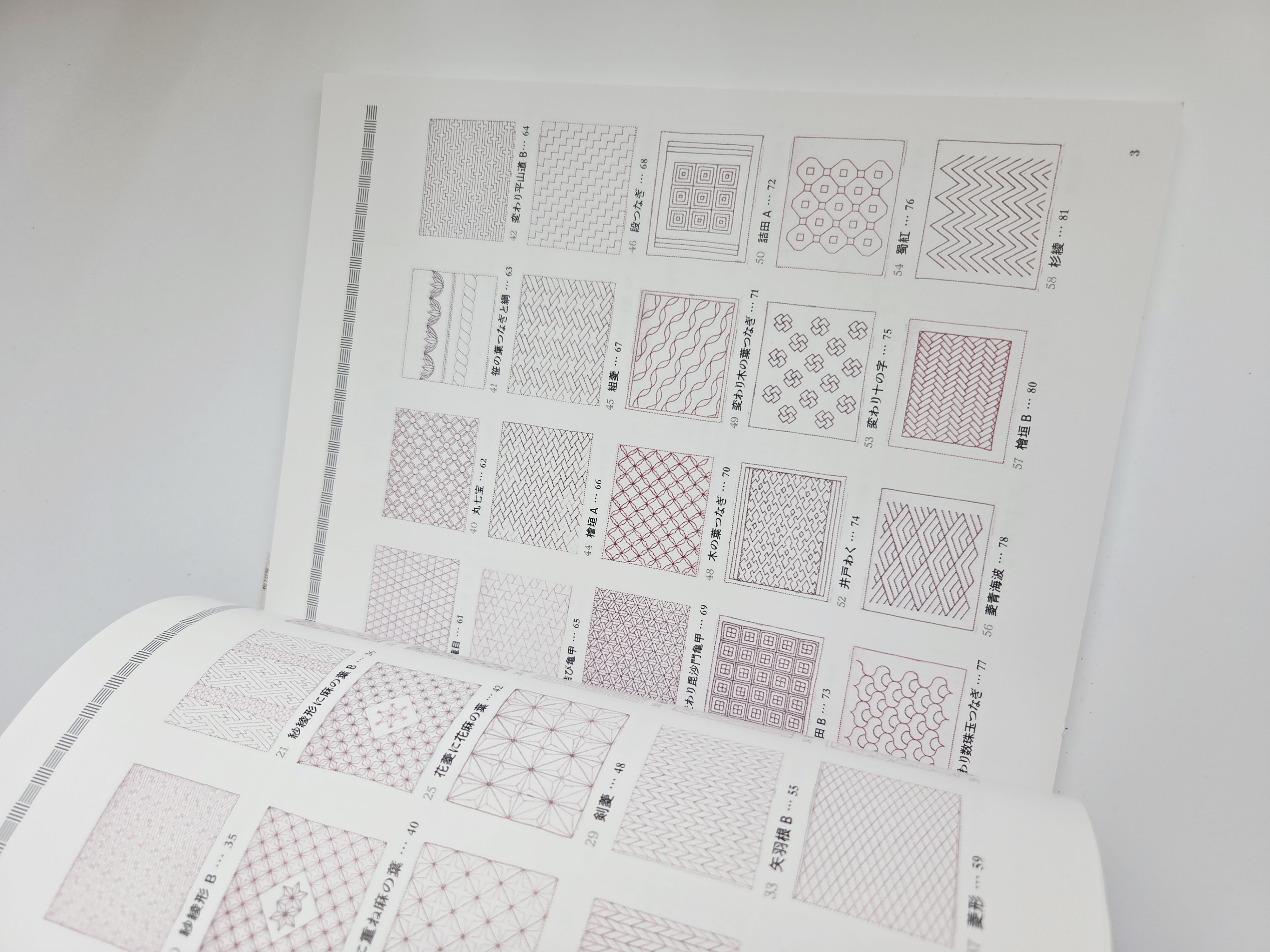 Knyga Hanafukin 78: Iškart paruošti naudoti natūralaus dydžio Sashiko modeliai