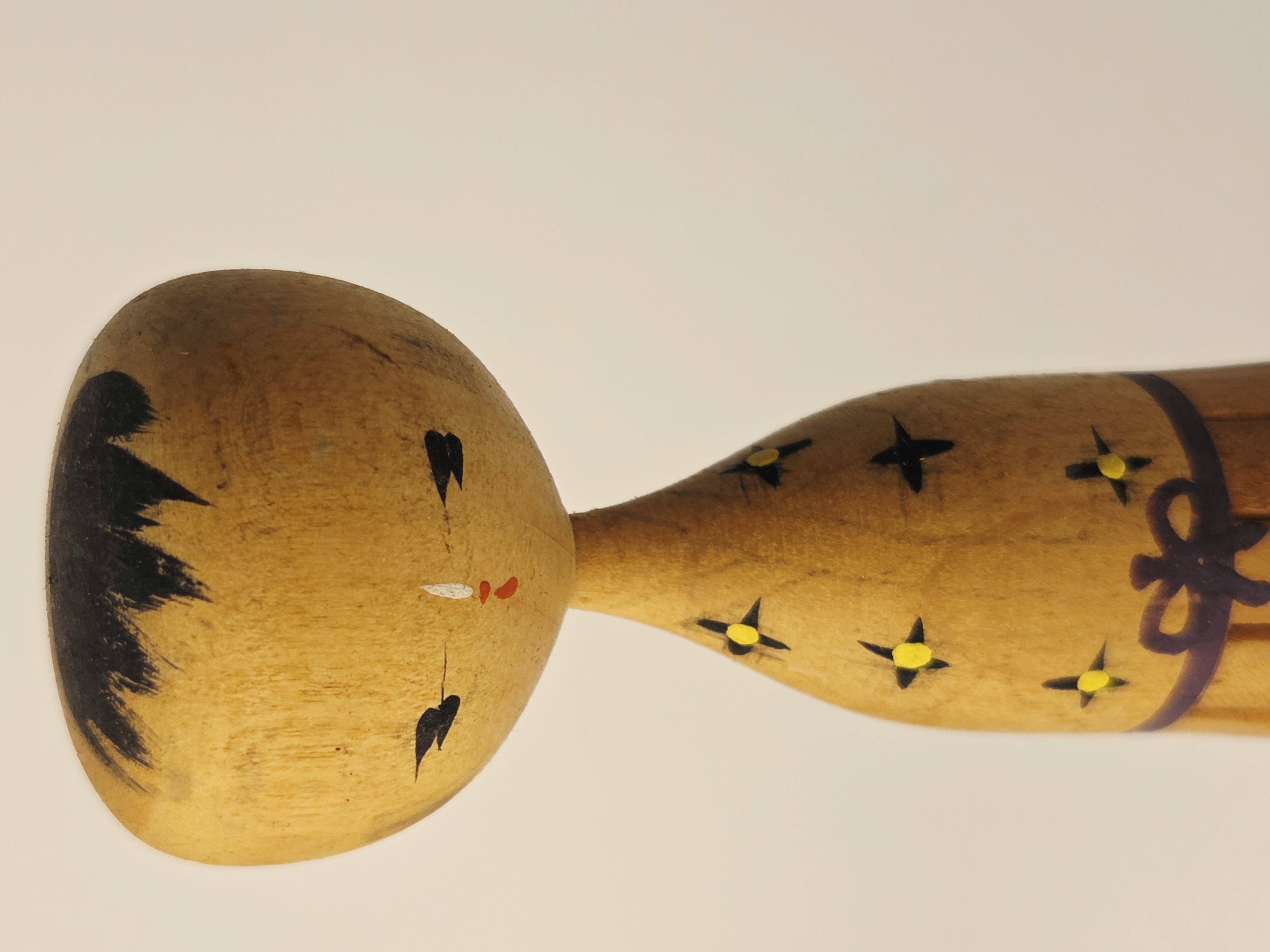Tradicinė vintage japoniška Kokeshi medinė lėlė
