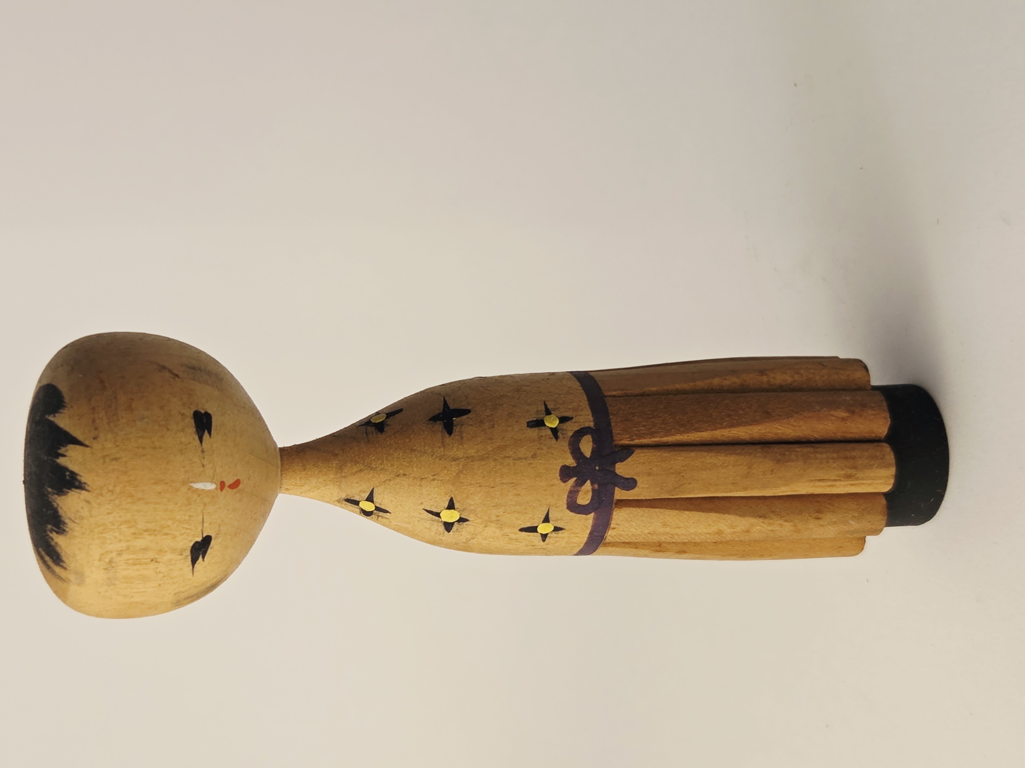 Tradicinė vintage japoniška Kokeshi medinė lėlė