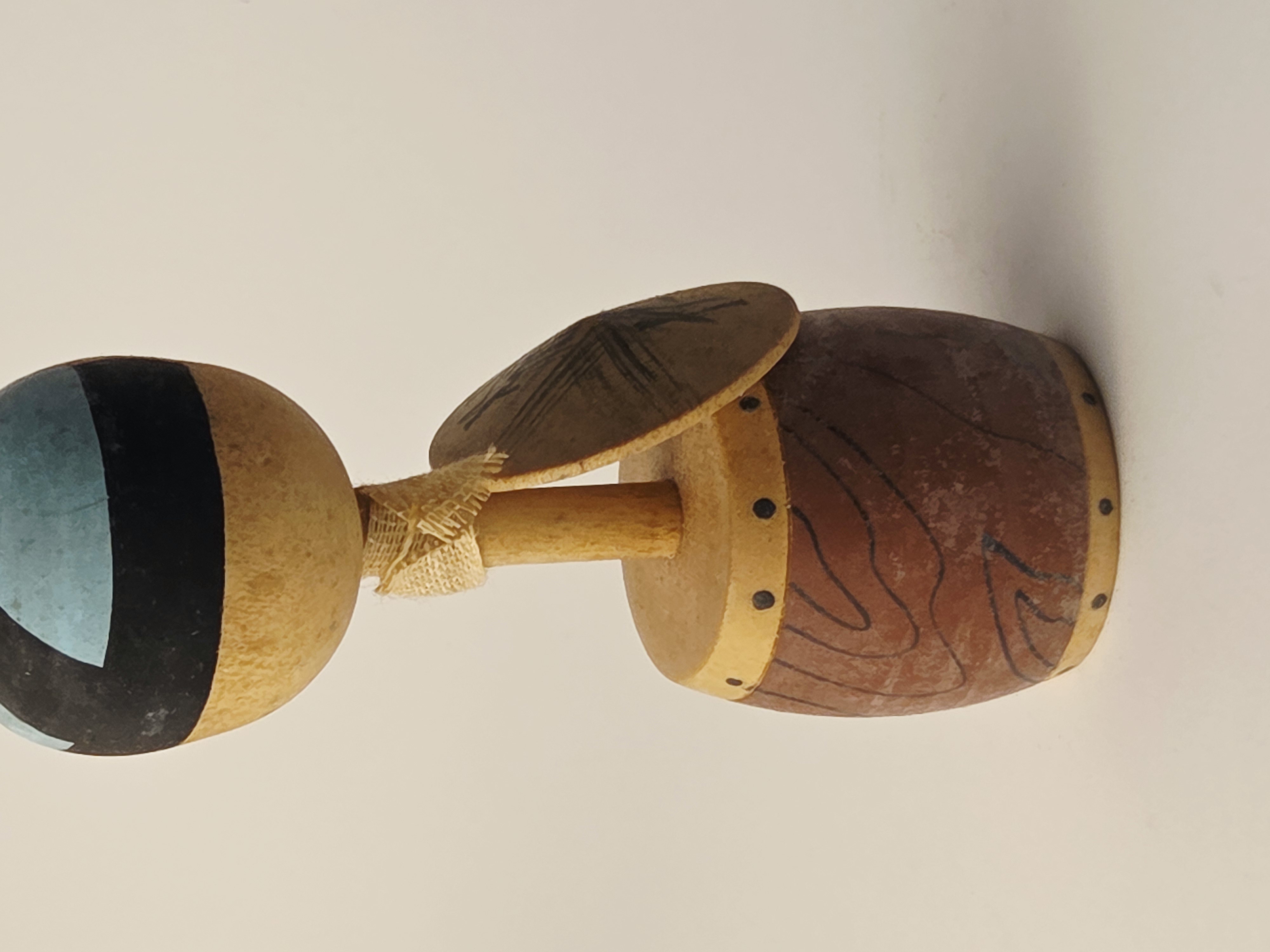 Tradicinė vintage japoniška Kokeshi medinė lėlė