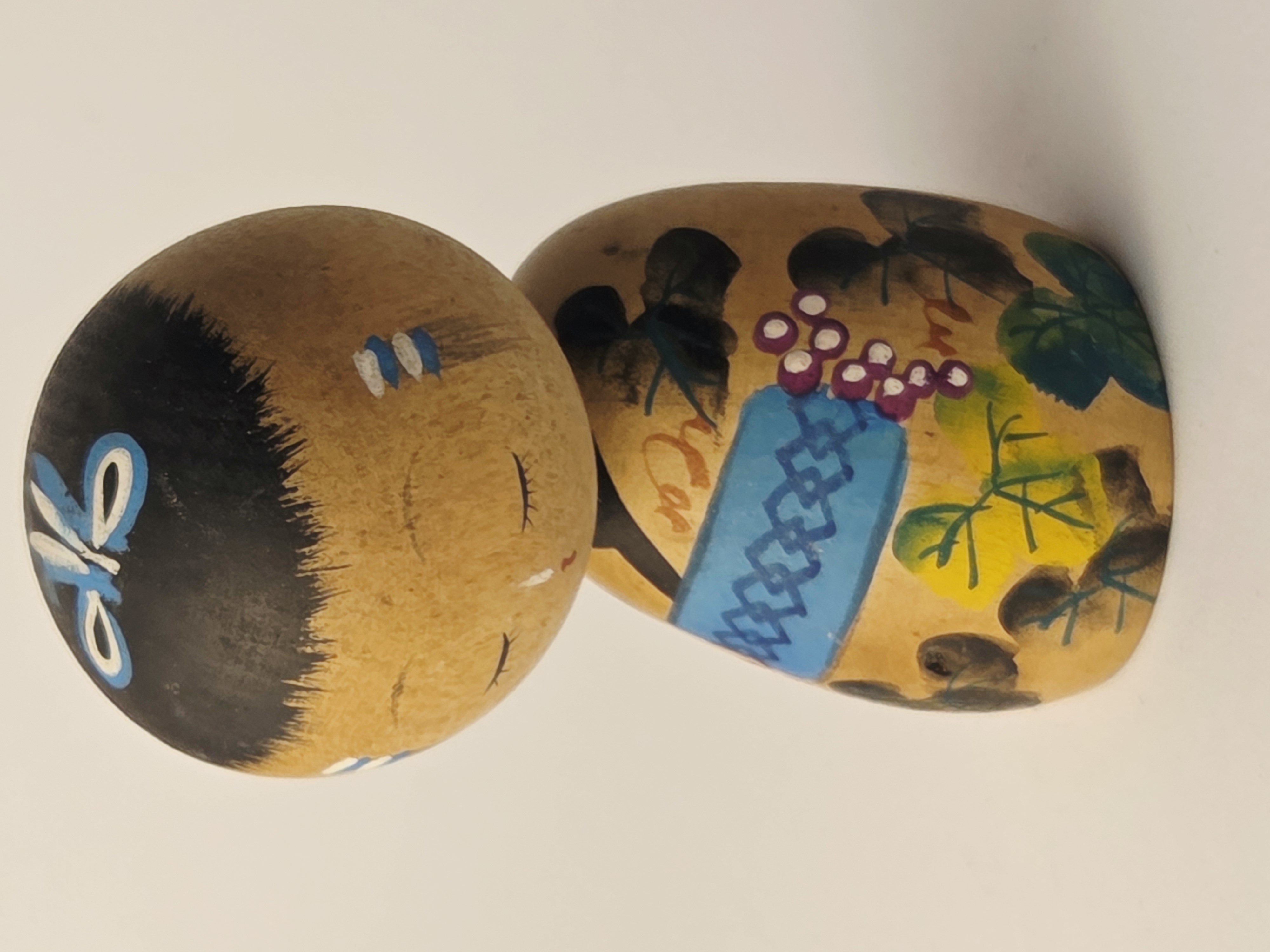 Tradicinė vintage japoniška Kokeshi medinė lėlė