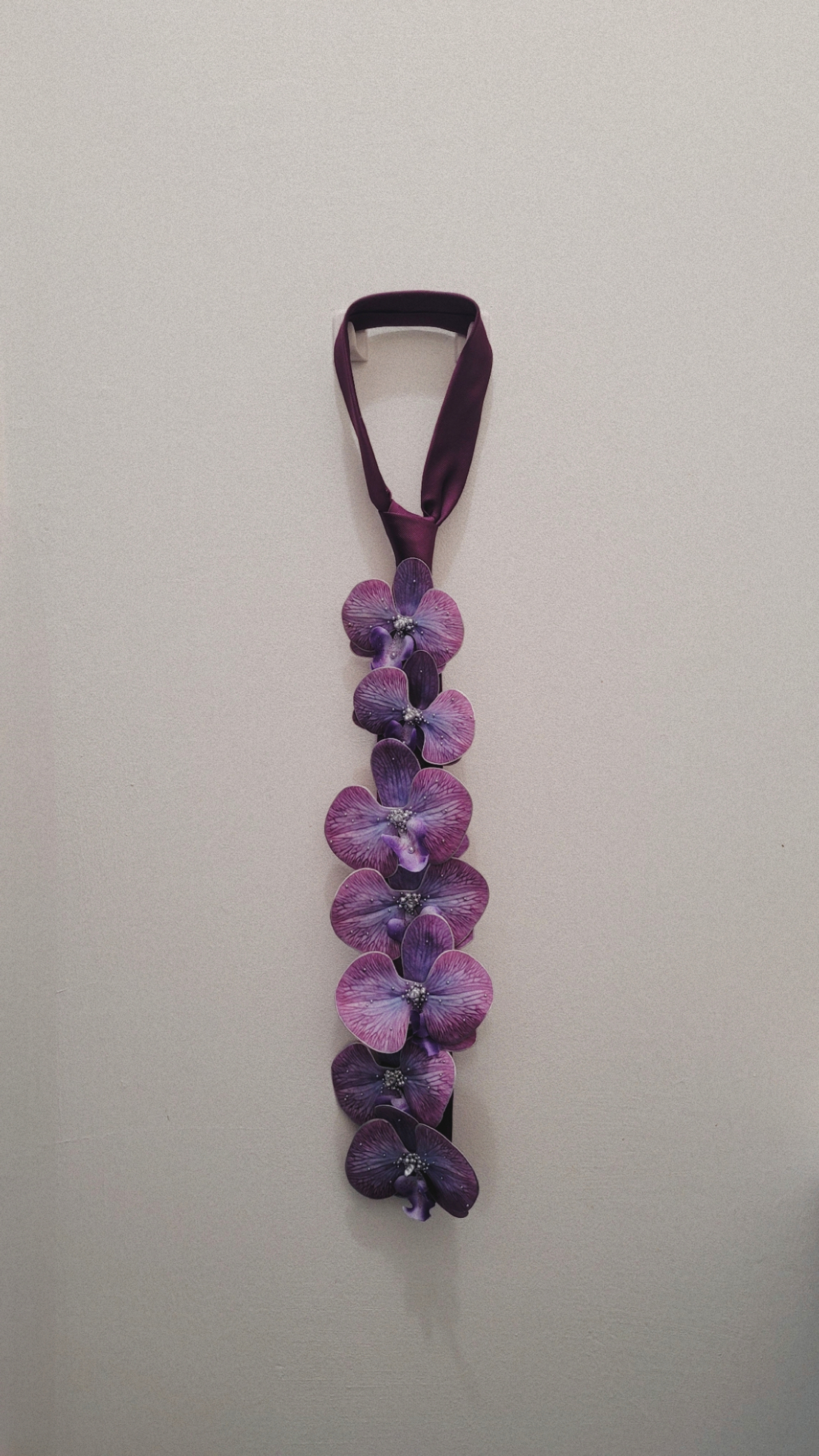 Cravate Orchidée violette