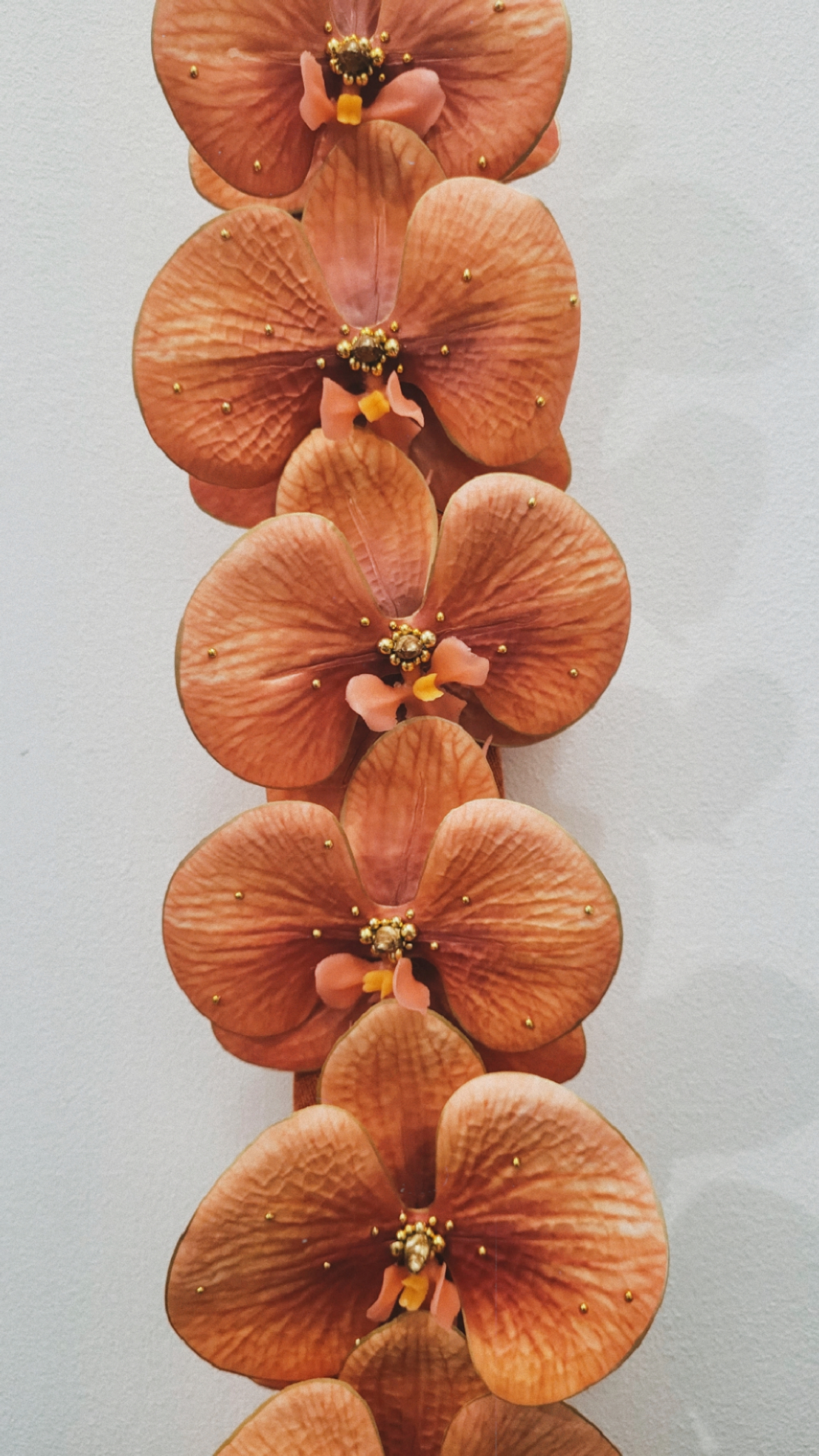 Cravate Orchidée orange