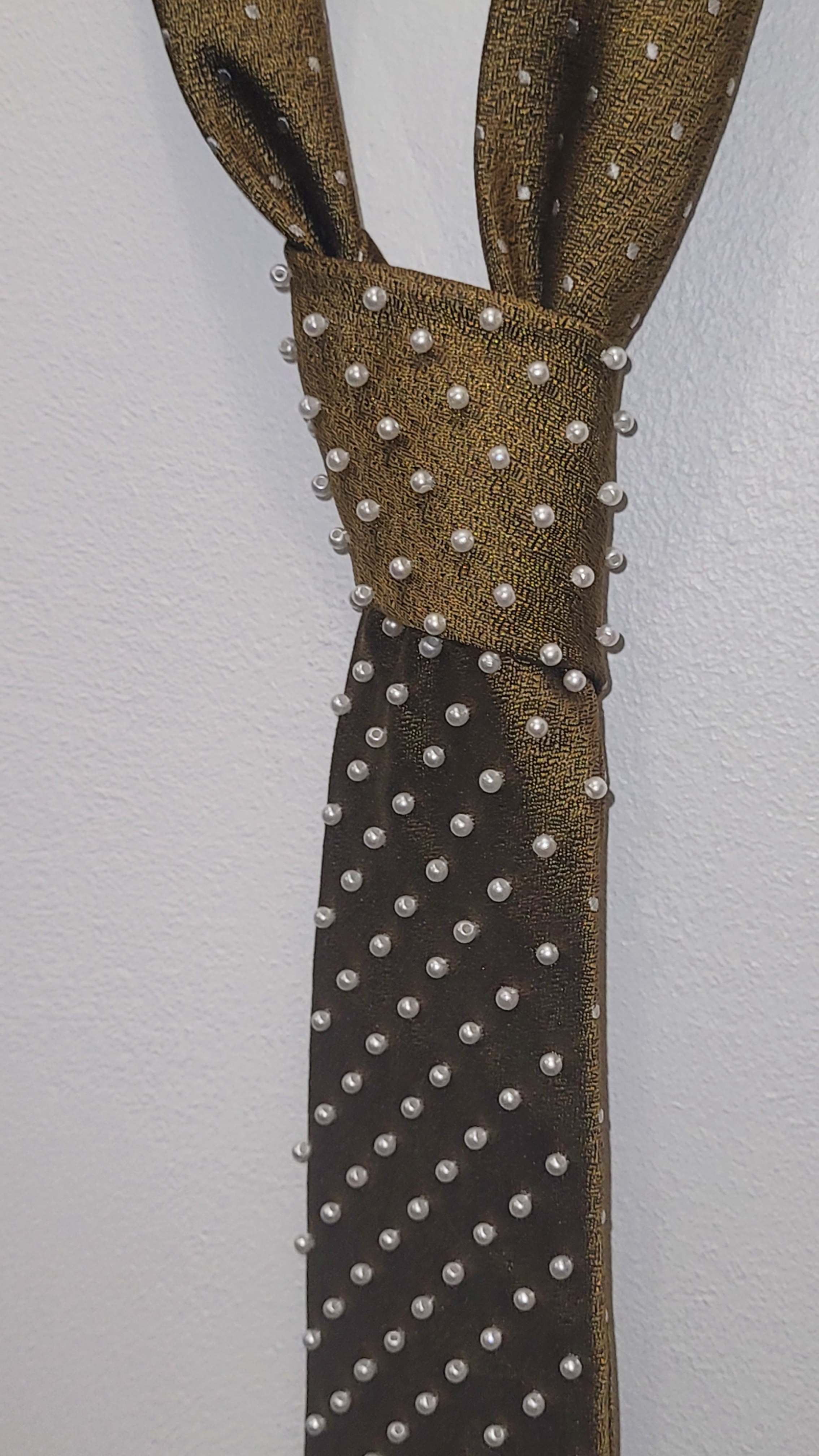 Cravate pois perlés #3