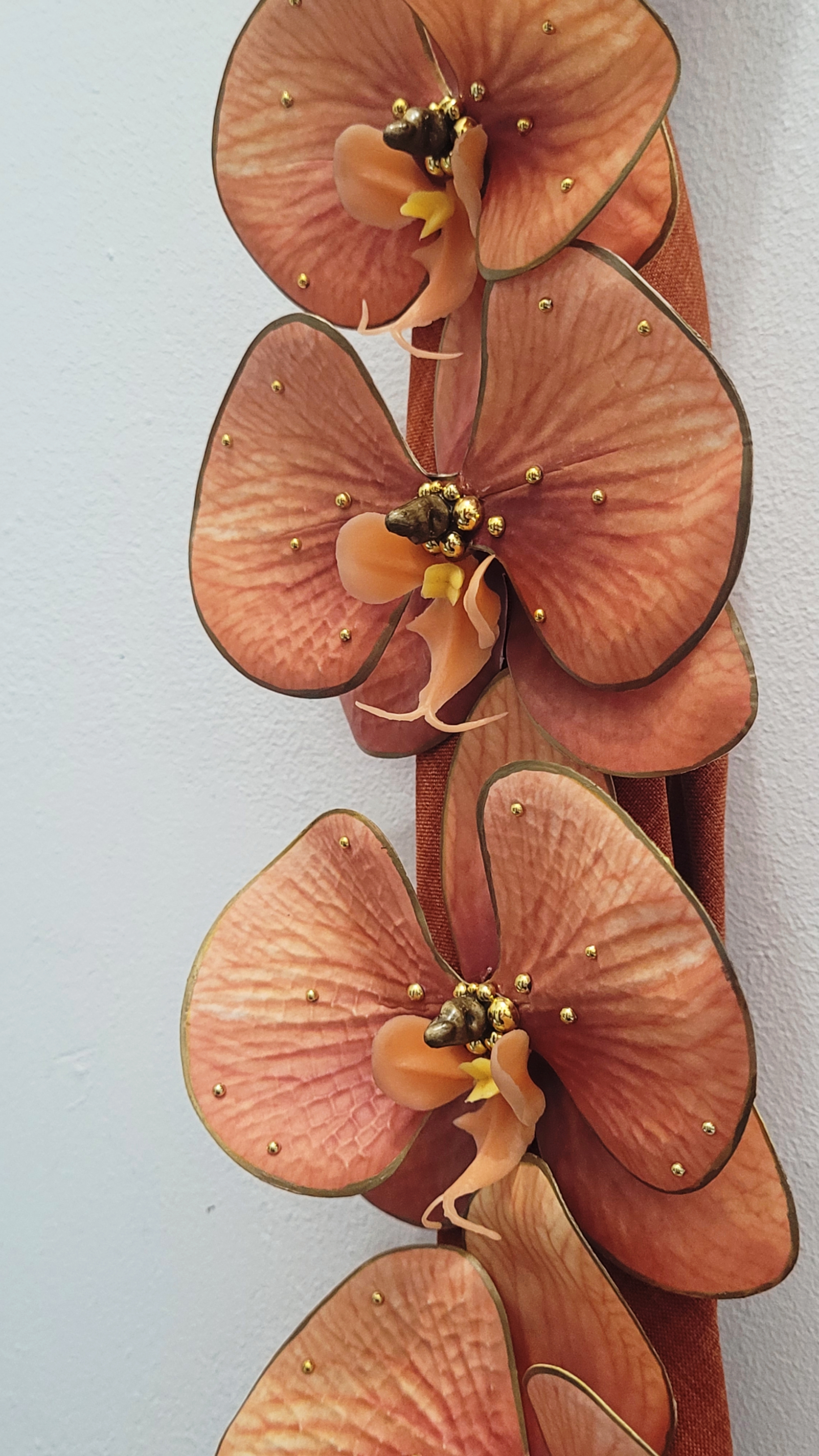 Cravate Orchidée orange
