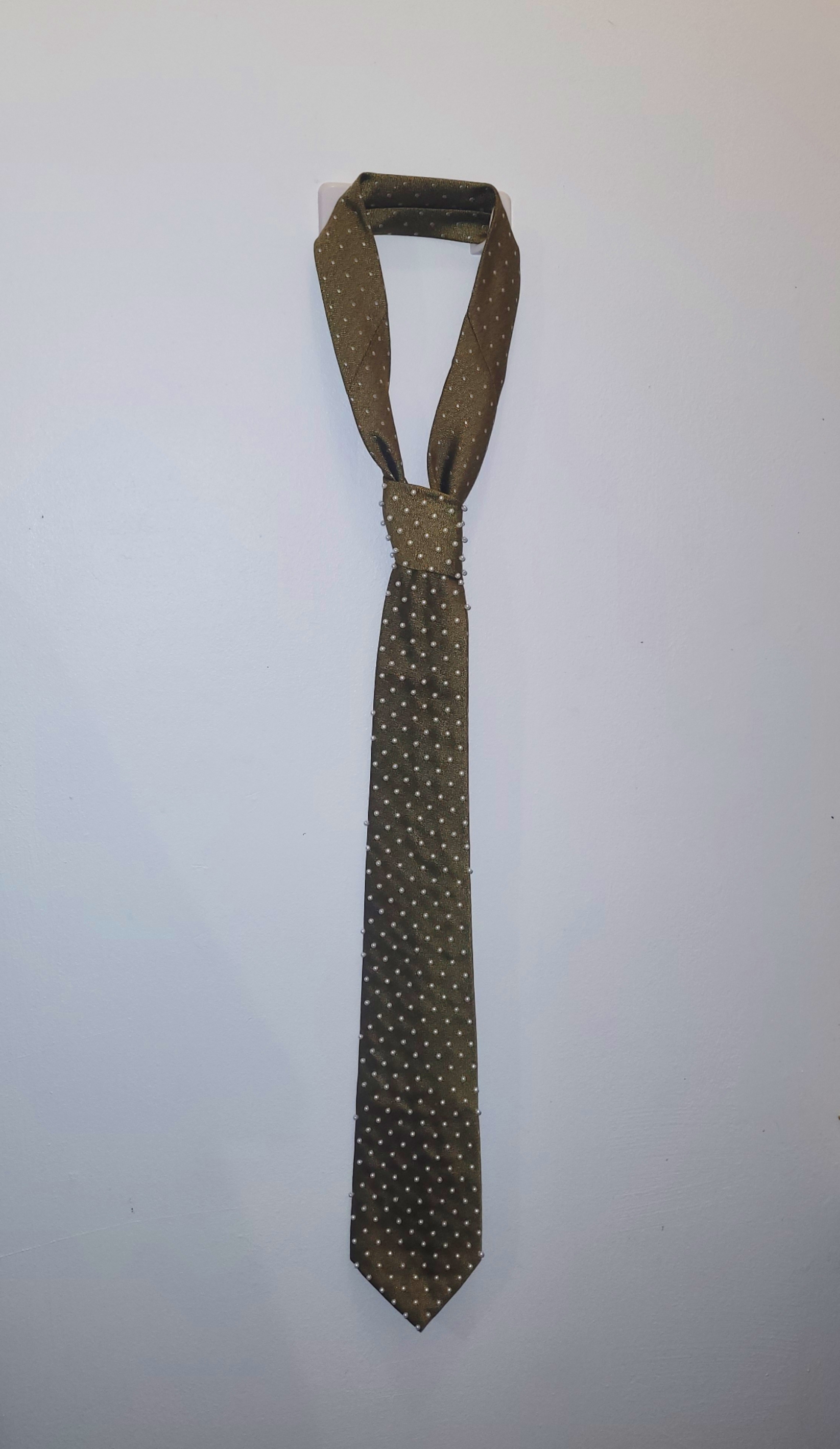 Cravate pois perlés #3