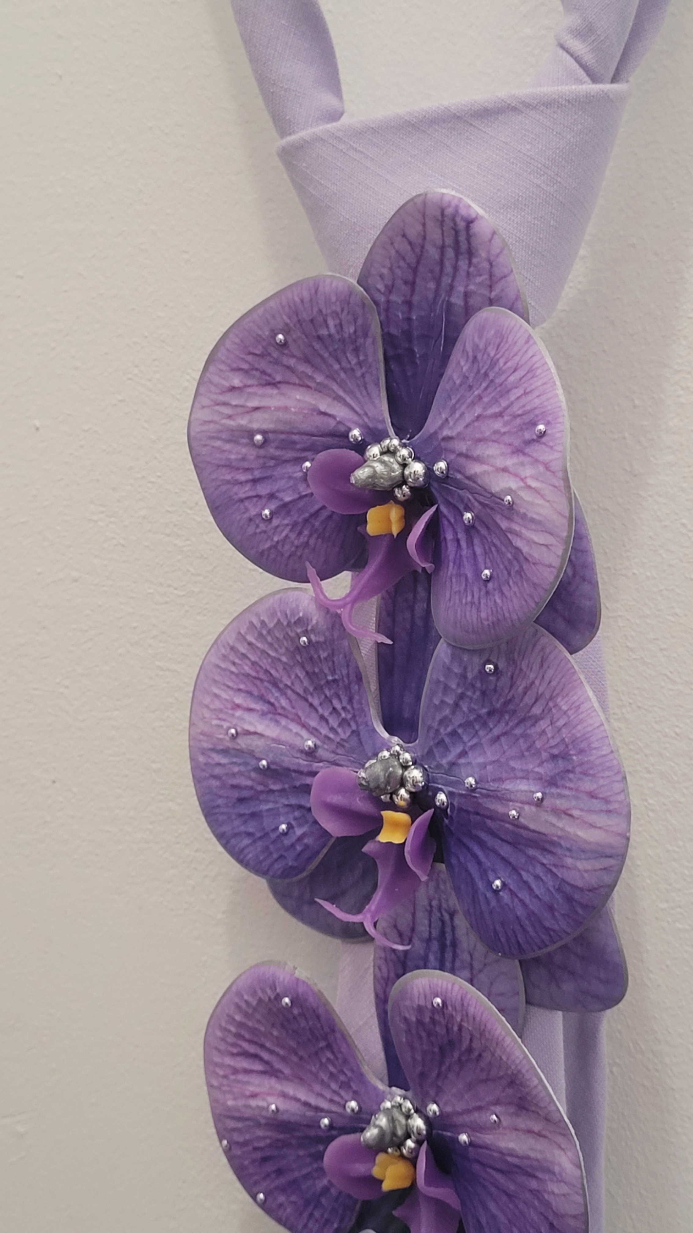 Cravate Orchidée violette