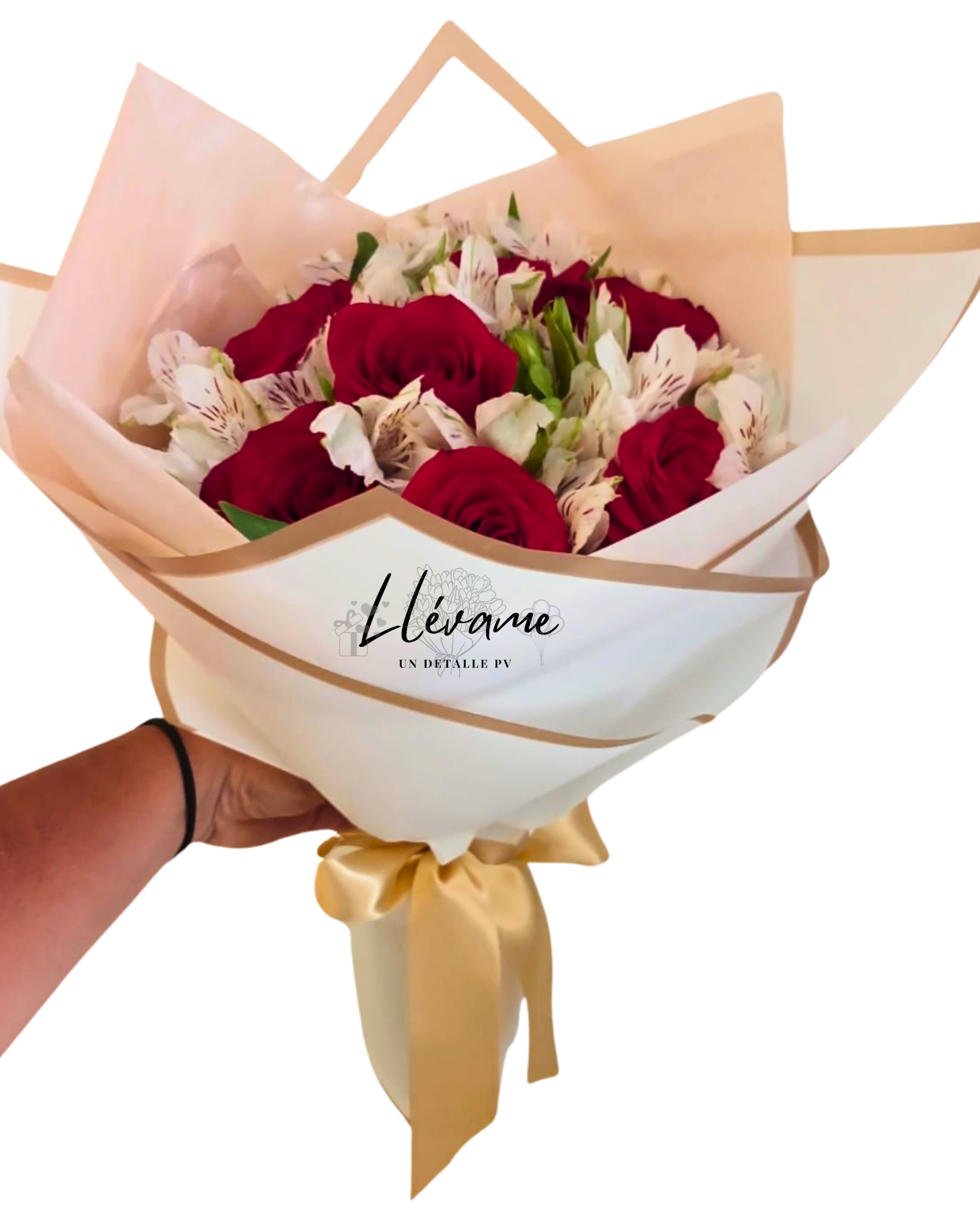 Bouquet de seis rosas