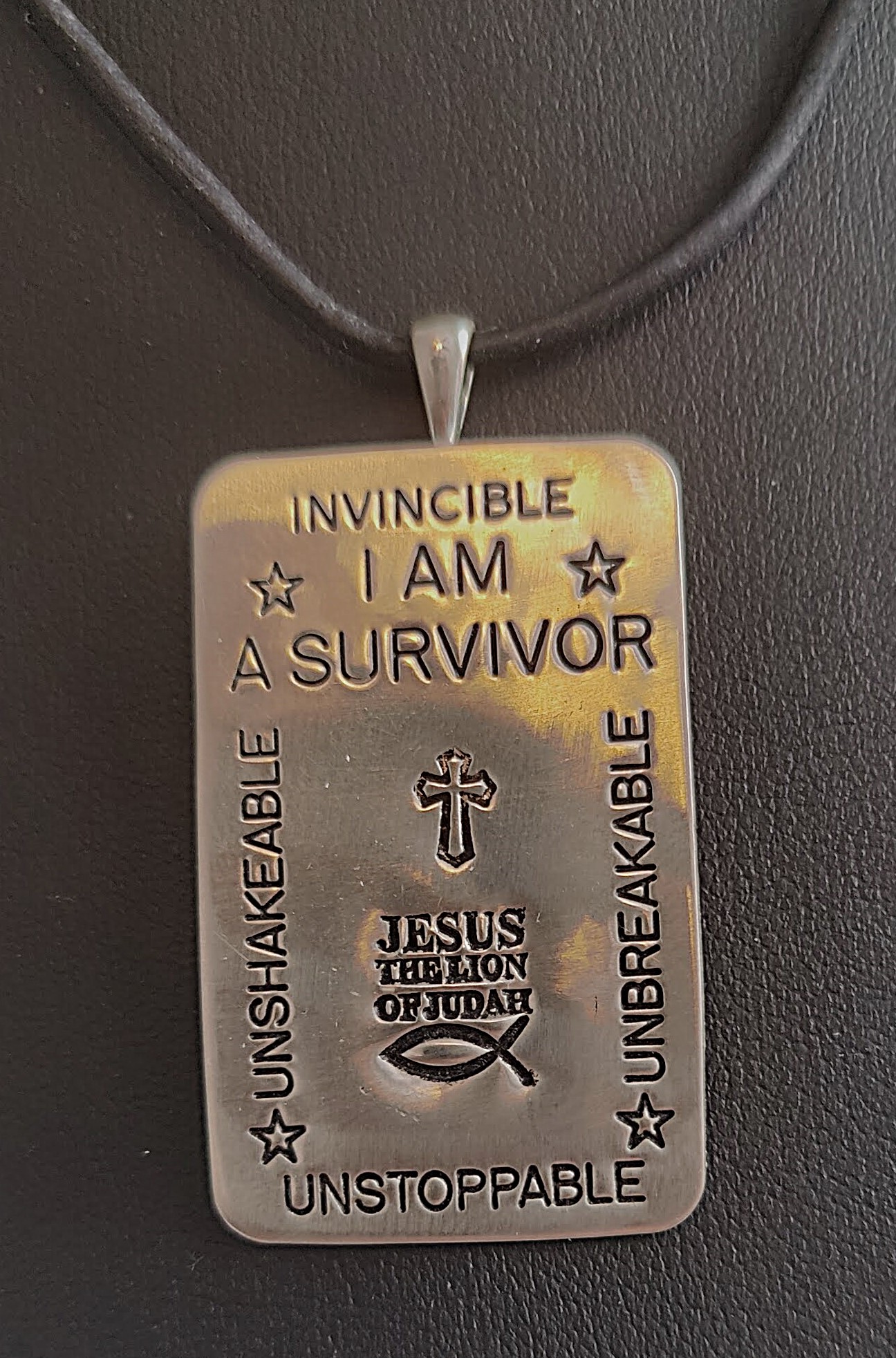 I AM A SURVIVOR Pendant in Sterling Silver