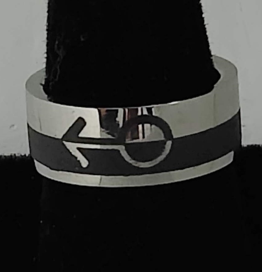 Stylish Stainless Steel Ring with Male Symbol
