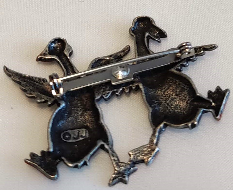 Vintage Signed Jonette Jewelry (JJ) Duck Brooch