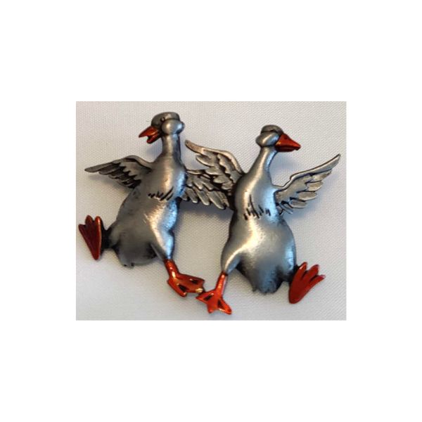 Vintage Signed Jonette Jewelry (JJ) Duck Brooch