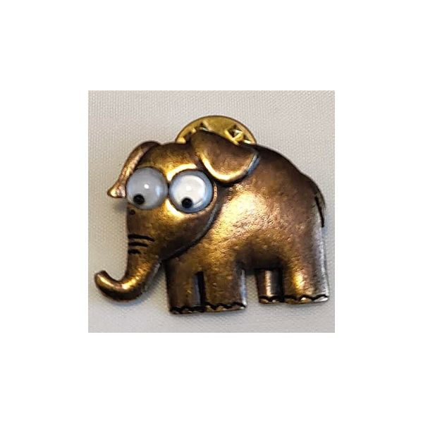 Vintage Signed Jonette Jewelry Elephant Brooch