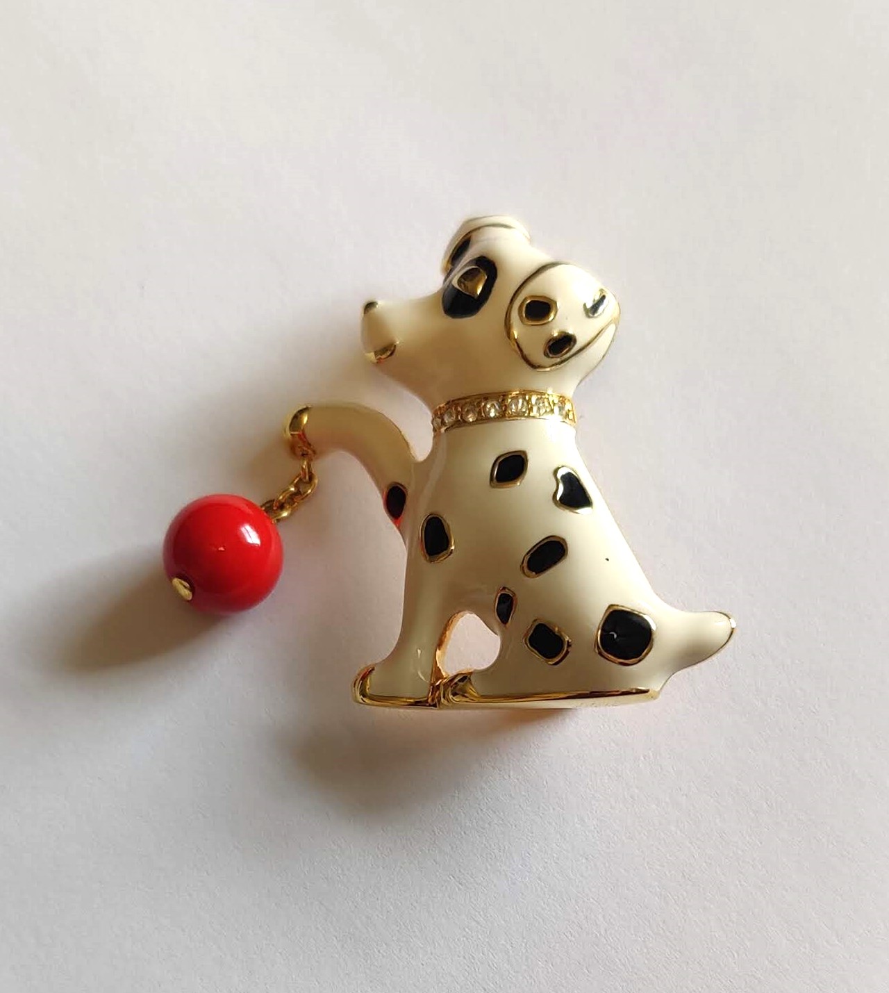 Signed "KJL Thailand" Dalmatian Dog Pin