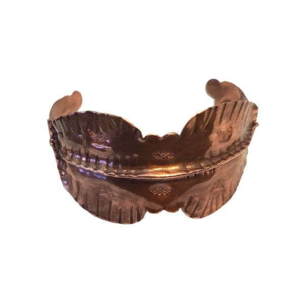 One-of-a-kind Trademarked Fold-Form Copper Bracelet