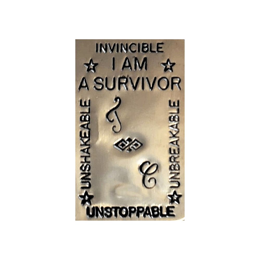 Personalized I AM A SURVIVOR Cuff Bracelet