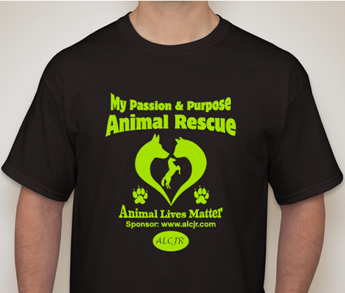 Black Color: Animal Lives Matter Rescue T-Shirts