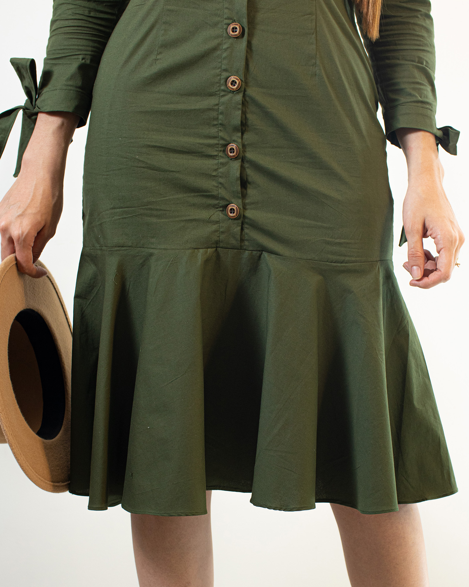 VESTIDO MIDI ARMY