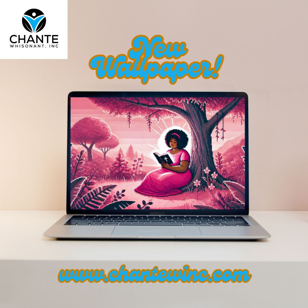 Pink Christian Woman Digital Desktop & Laptop Wallpaper 16:9