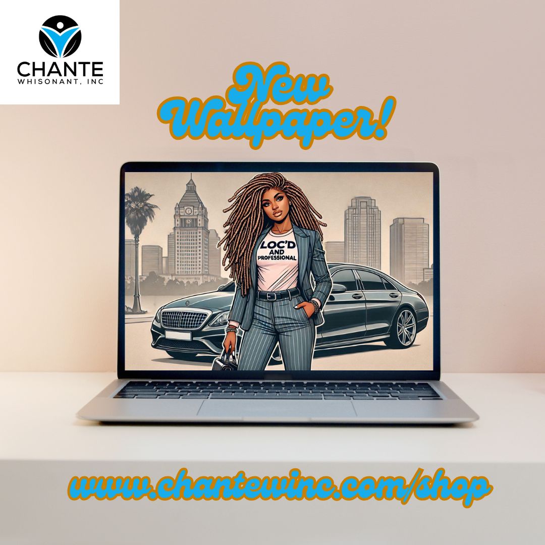 Loc'd African American Businesswoman Digital Desktop & Laptop Wallpaper 16:9