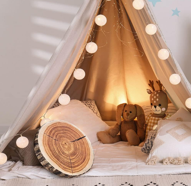 Decorative Round Throw Pillow, 3D Digital Print Comfortable Kids Funny Cute Wood Log Pillow Circle Seating Floor Cushion for Home, Couch, Sofa, Bedroom, Living Room Decor, Stump