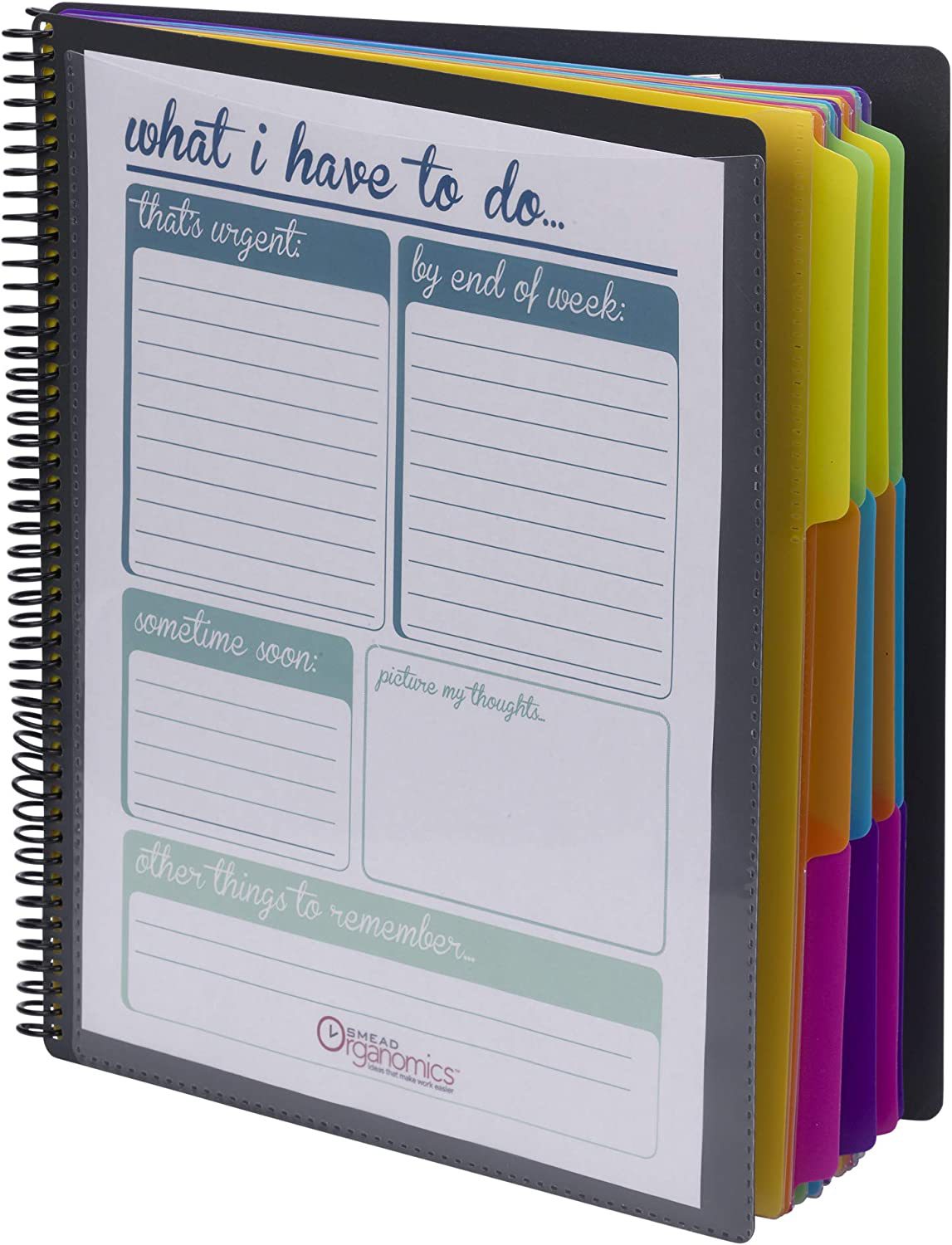 Multicolor Tabbed Spiral Notebook