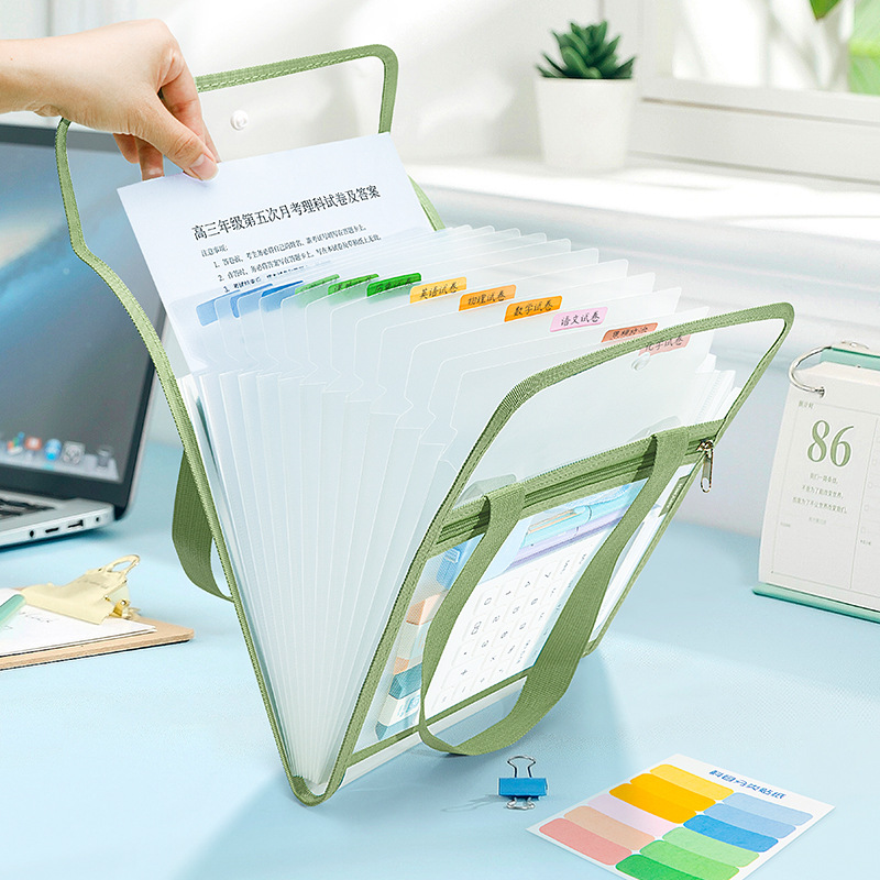Transparent Green-Trim document Tote Bag