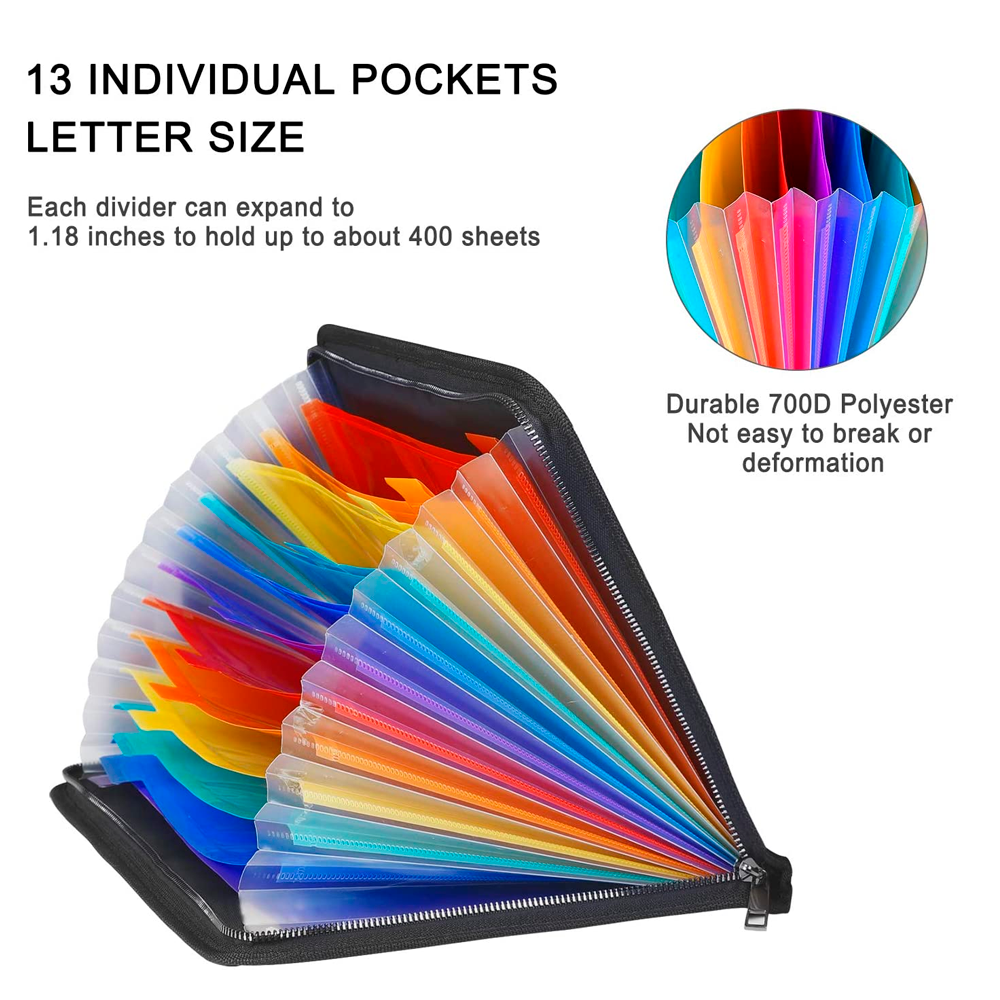 13 Pockets Expanding File Folder
