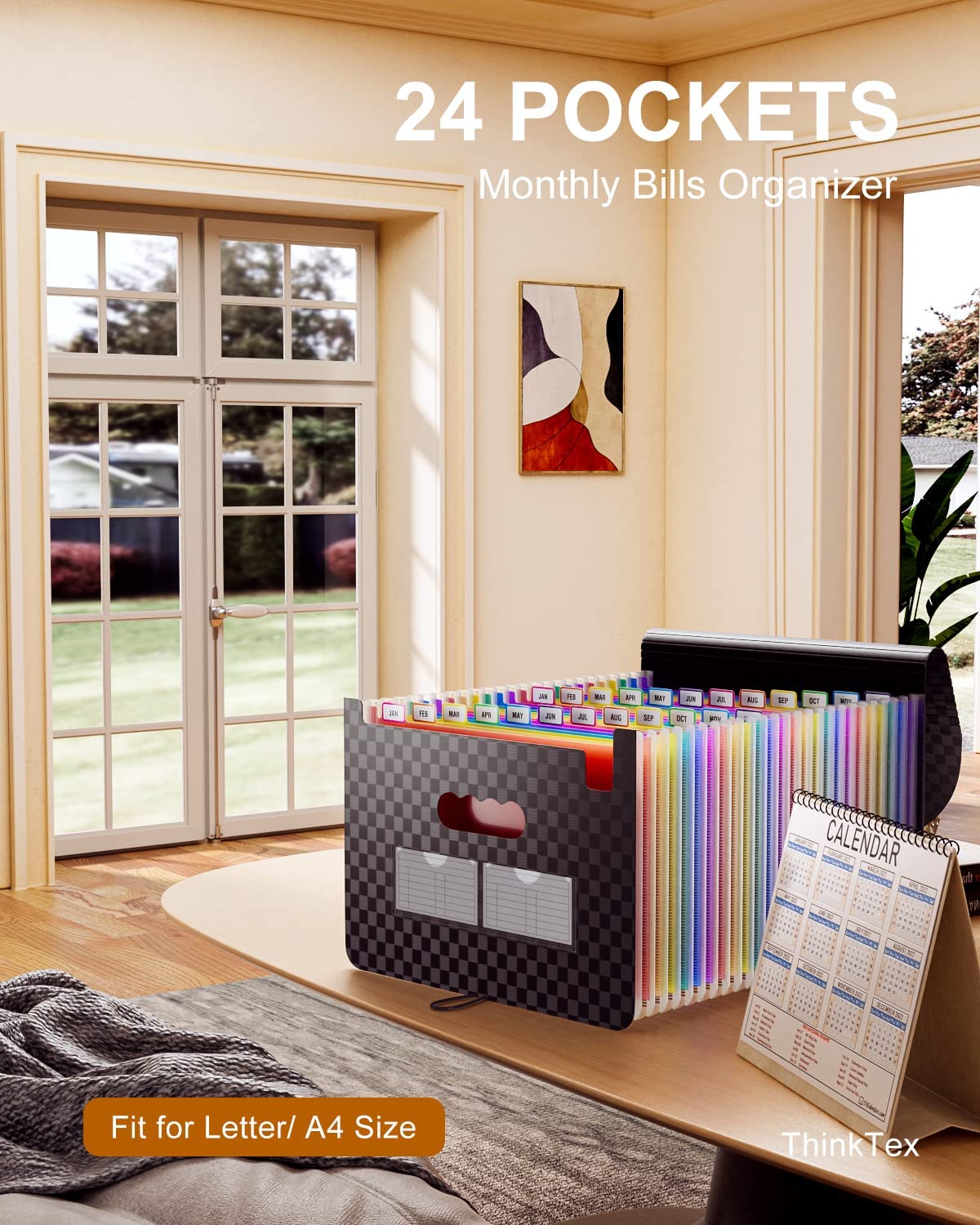 24 pockets Expandable File Organizer