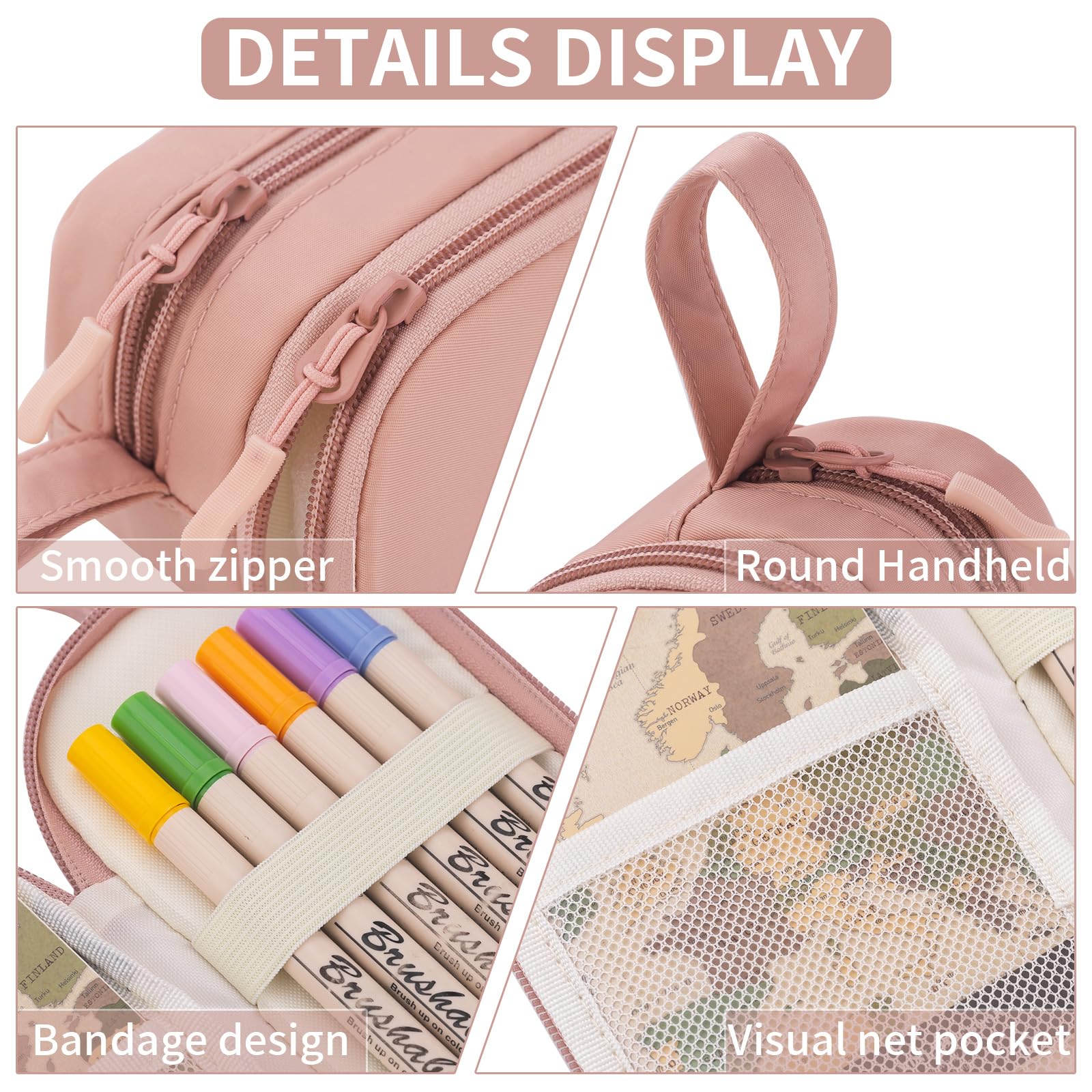 Pink Fabric Pencil Case