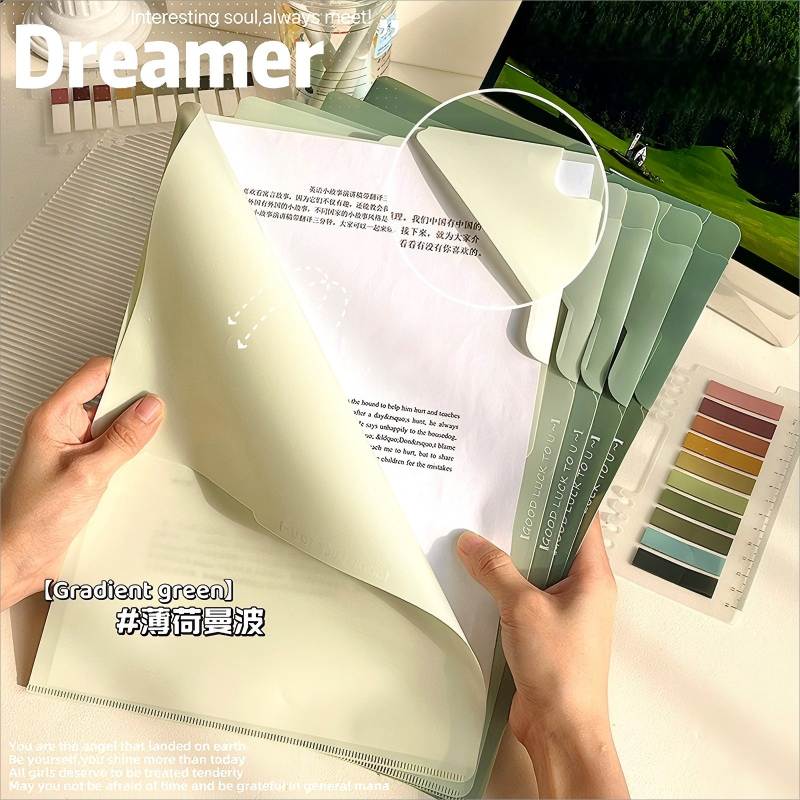 Vibrant Color L shape File Folder
