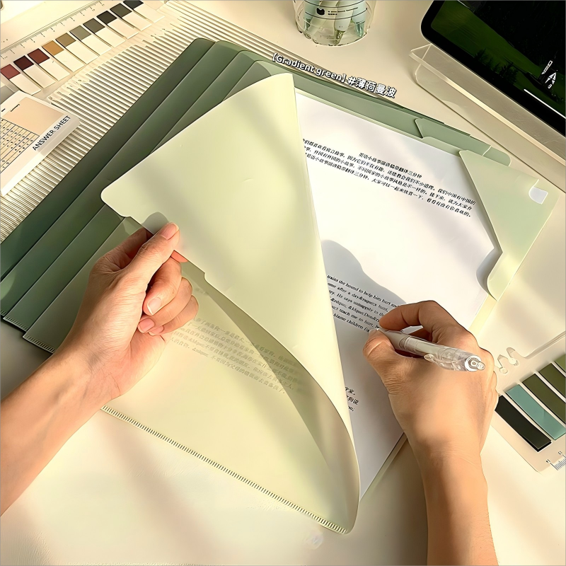 Vibrant Color L shape File Folder