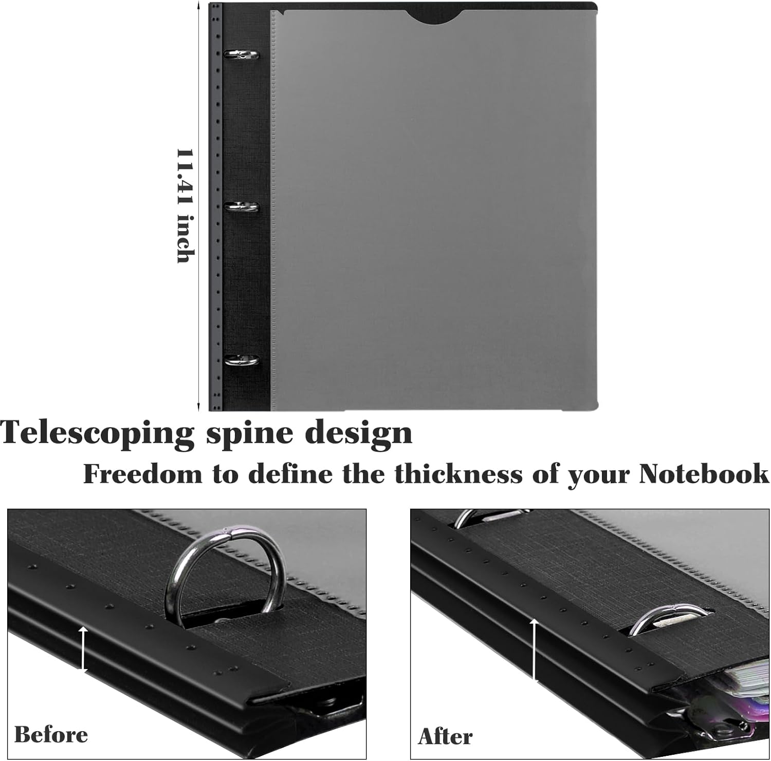 Multicolor 3-Ring Binder with Dividers