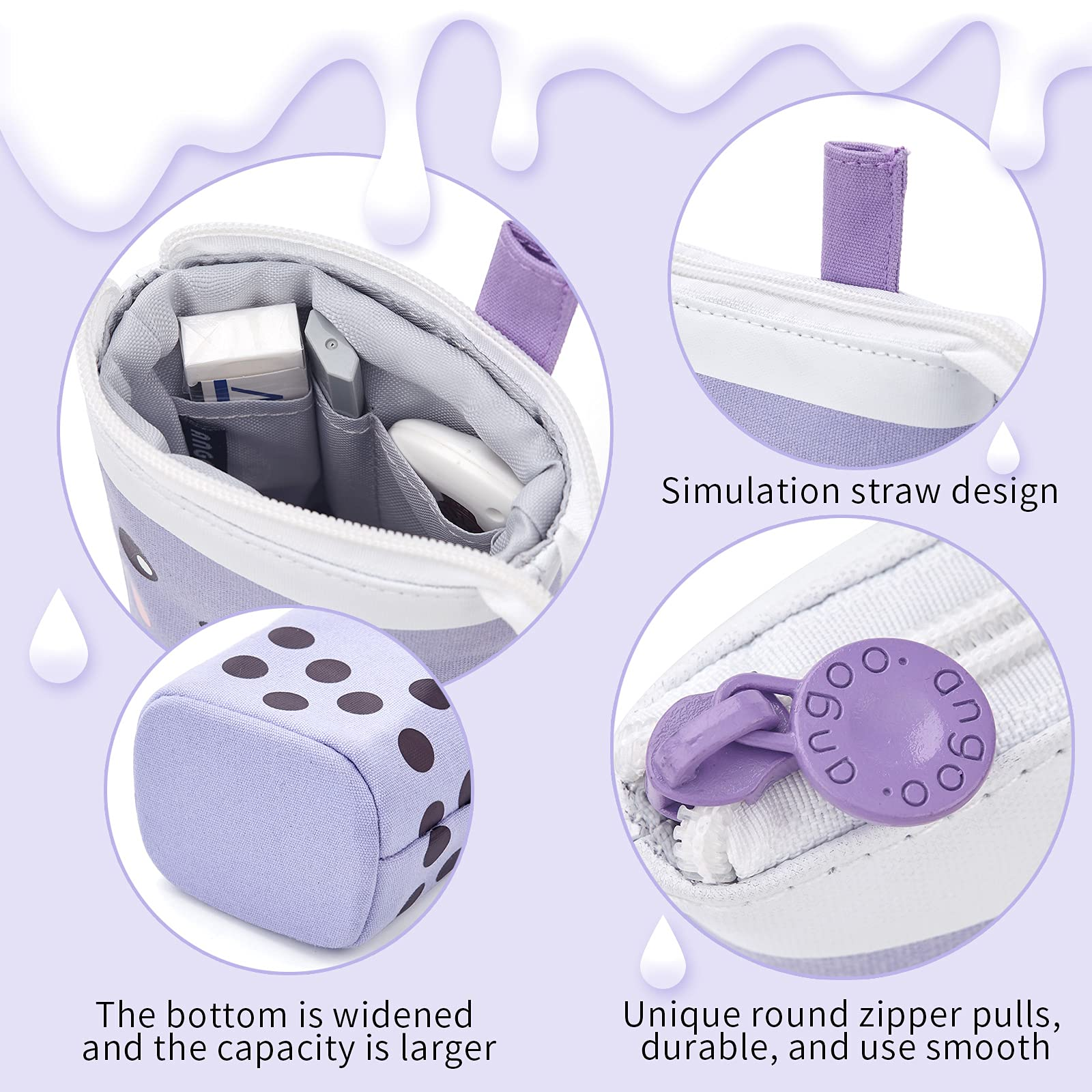 Purple Expandable Pencil Case