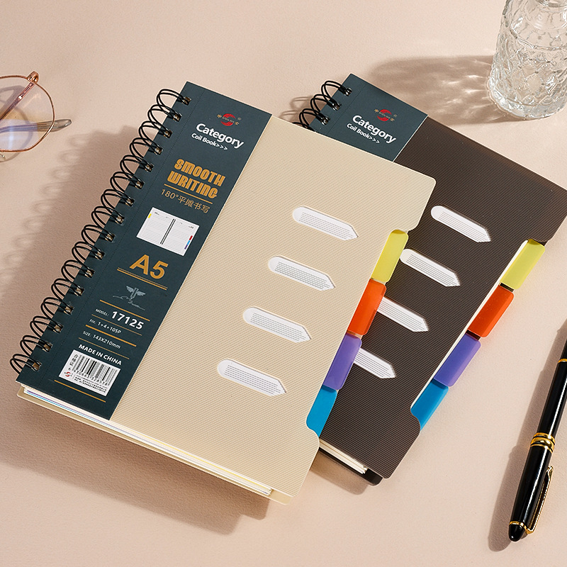 A5 Spiral Notebook with Dividers