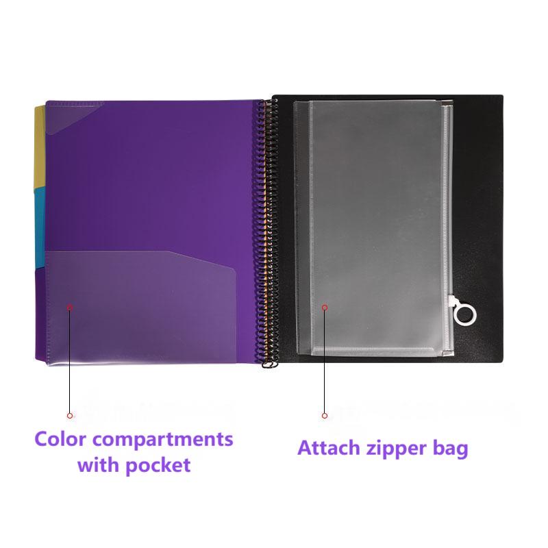 Multicolor Binder with Dividers