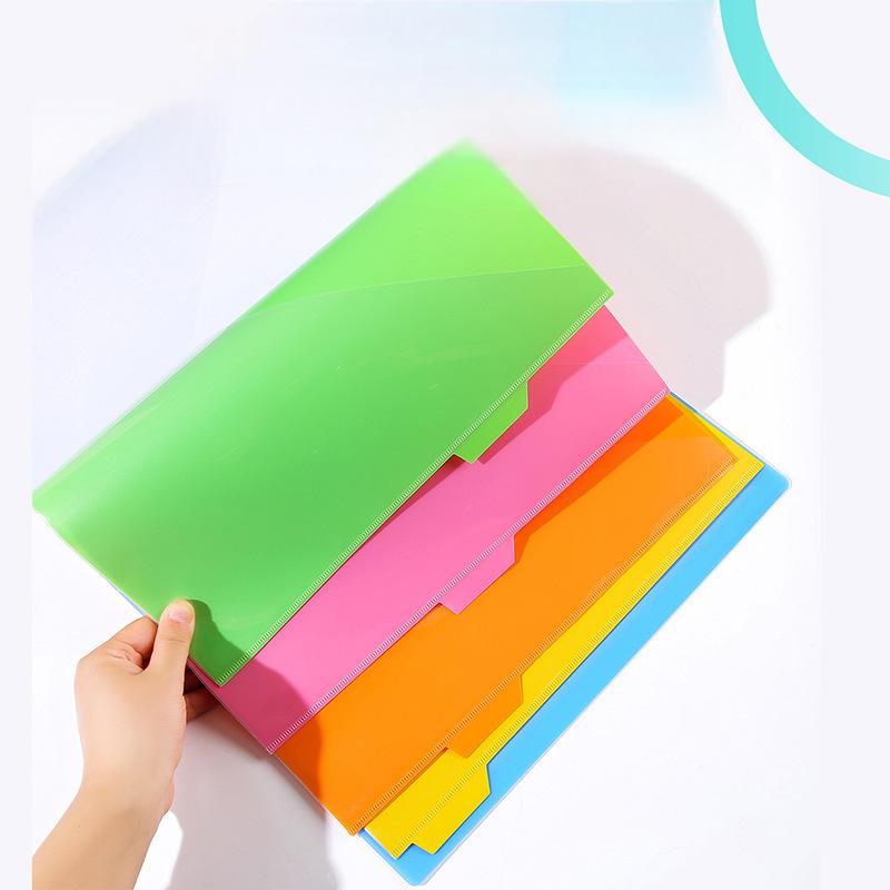 Colorful Tabbed Plastic Document Folders