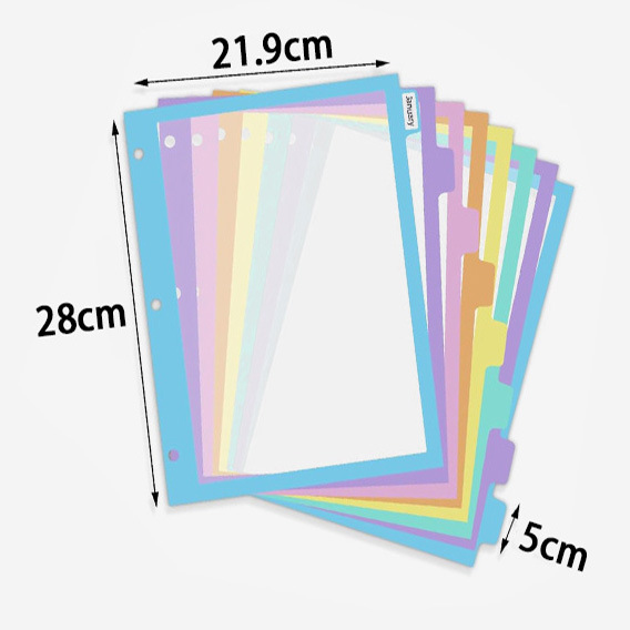 A4 Colorful Index Divider Sheets