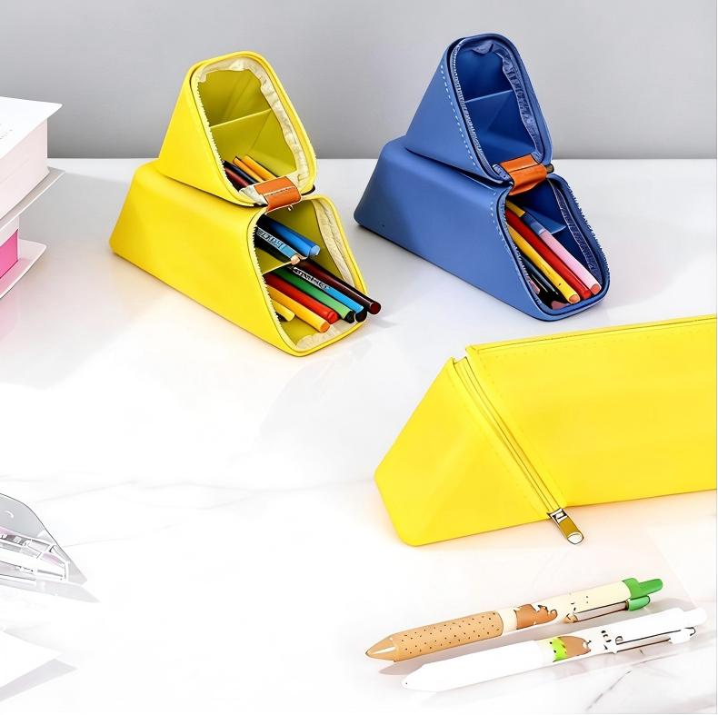 Rhomboid Silicone Foldable Pencil Case