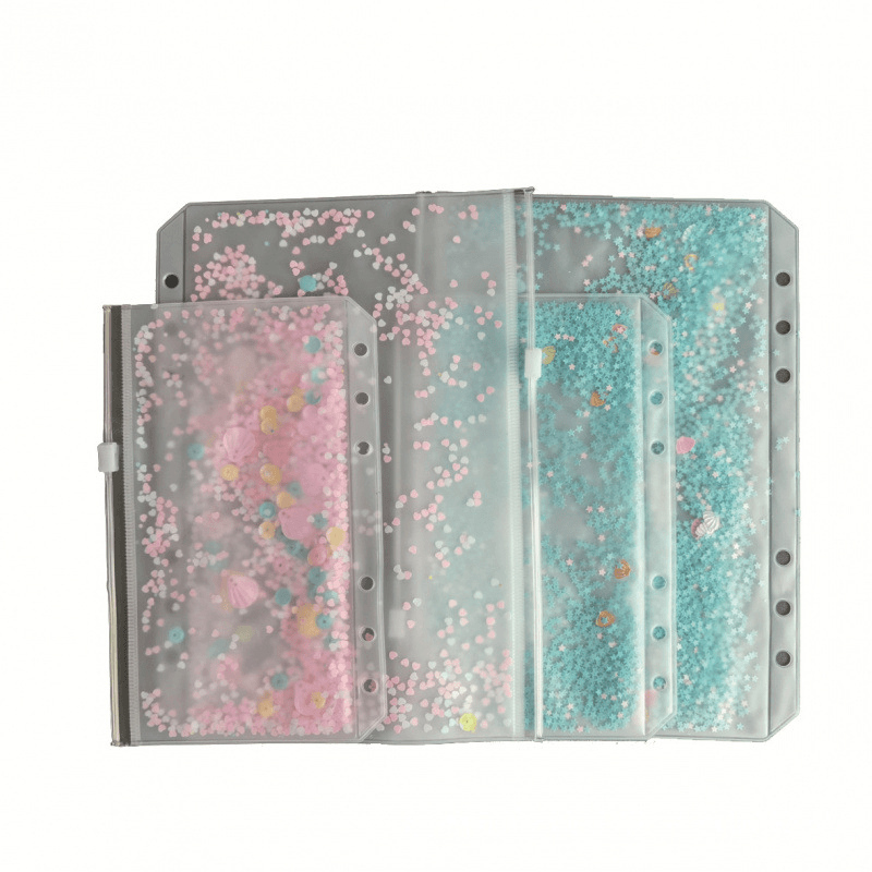 Glitter Zipper Binder Pouches