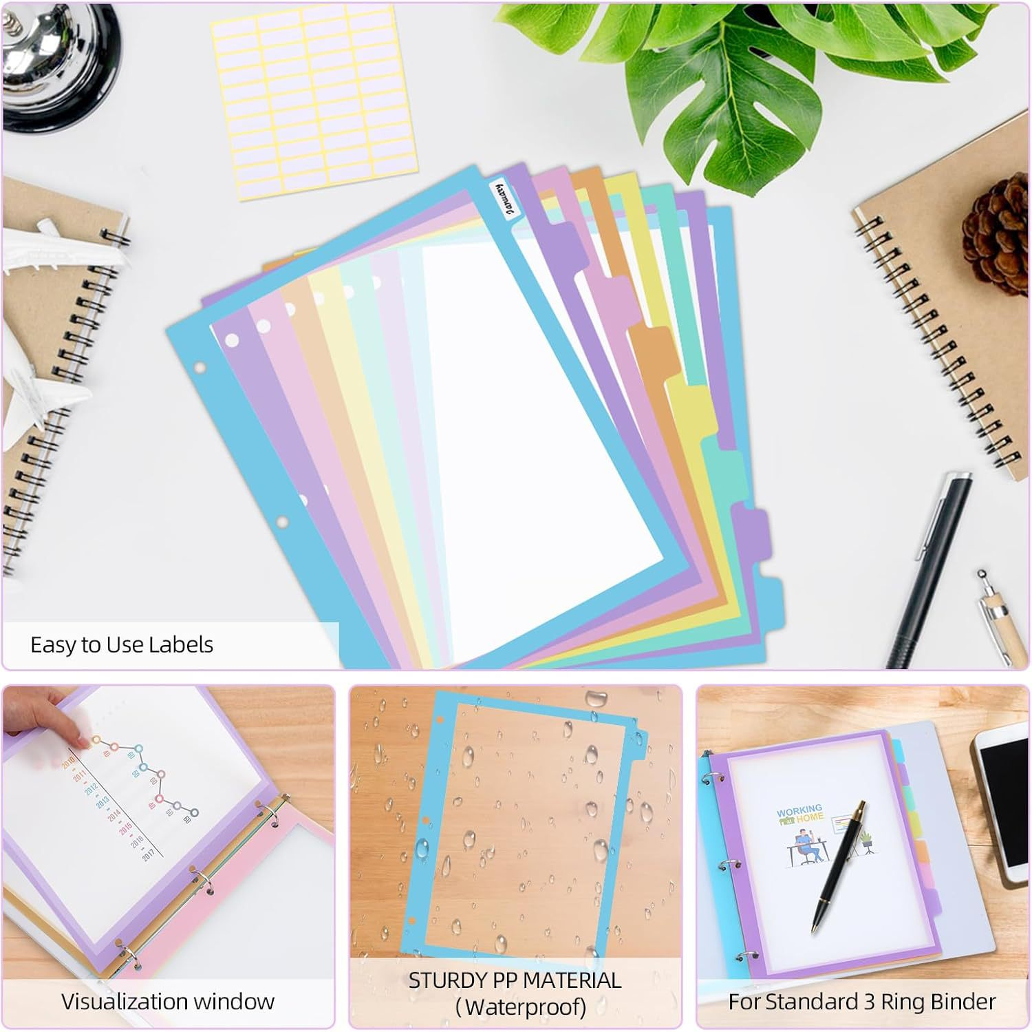 A4 Colorful Index Divider Sheets