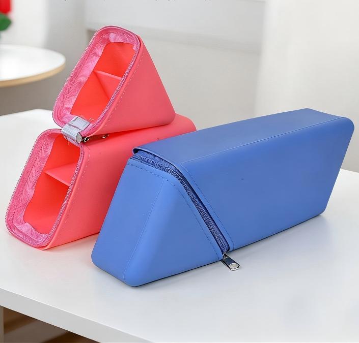 Rhomboid Silicone Foldable Pencil Case