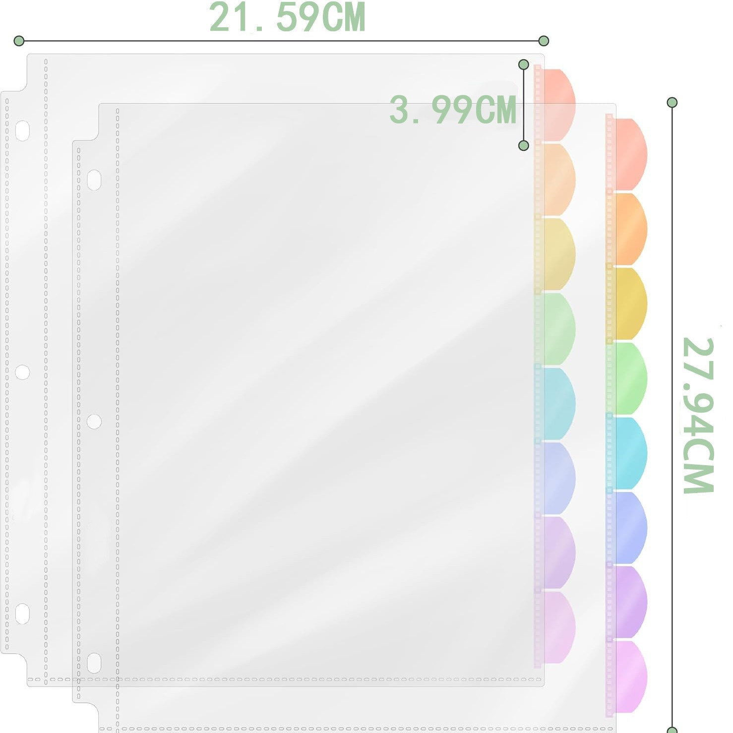 Colorful Index File Dividers (8 Sheets/Set)