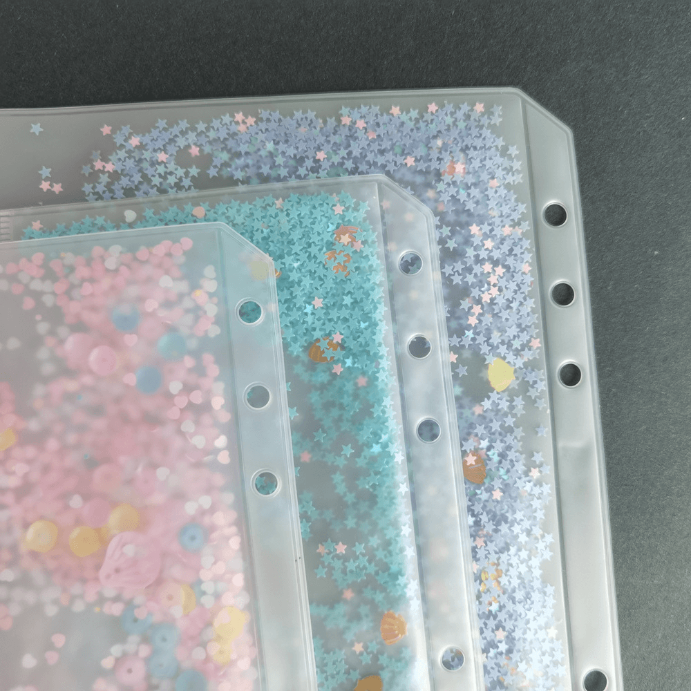 Glitter Zipper Binder Pouches