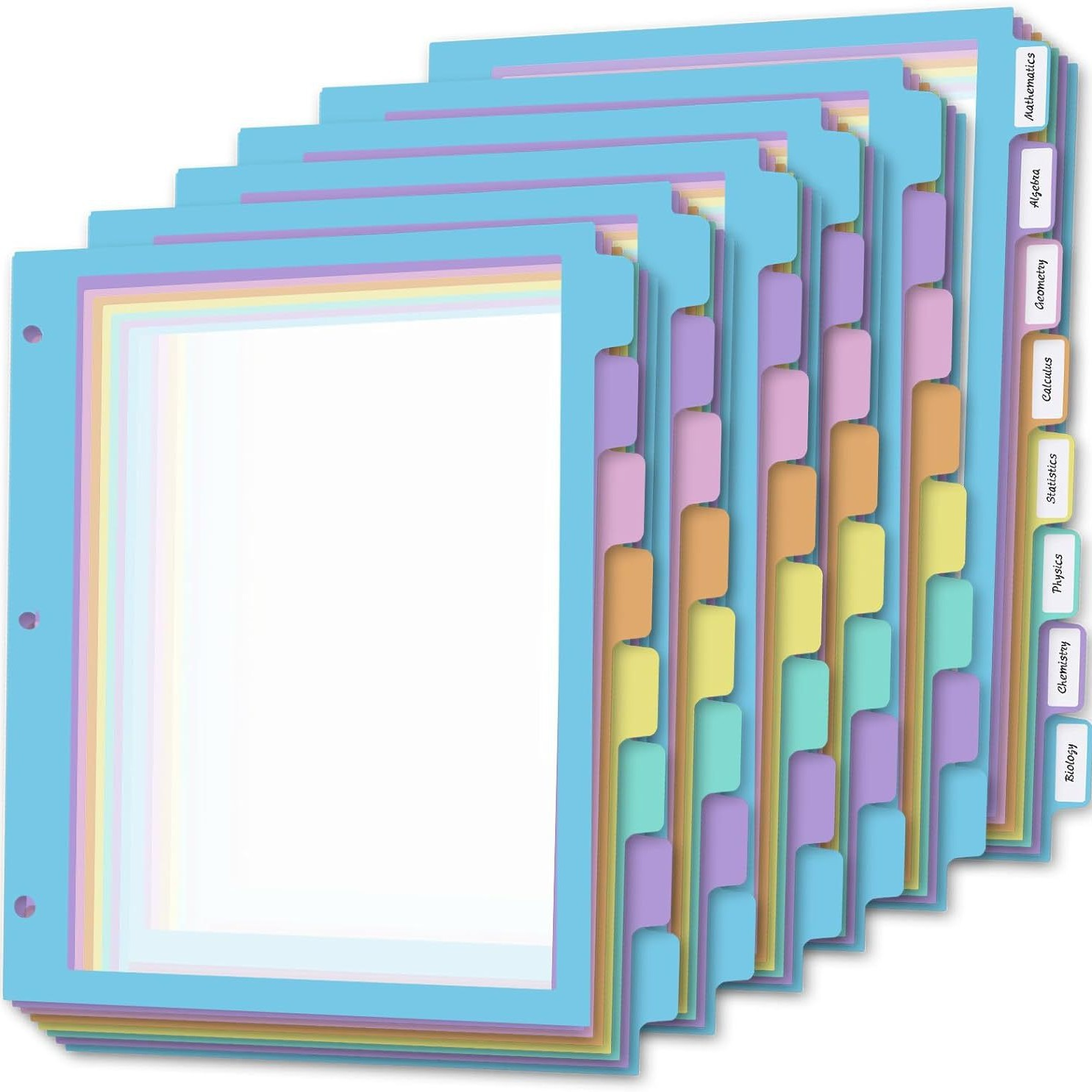 A4 Colorful Index Divider Sheets